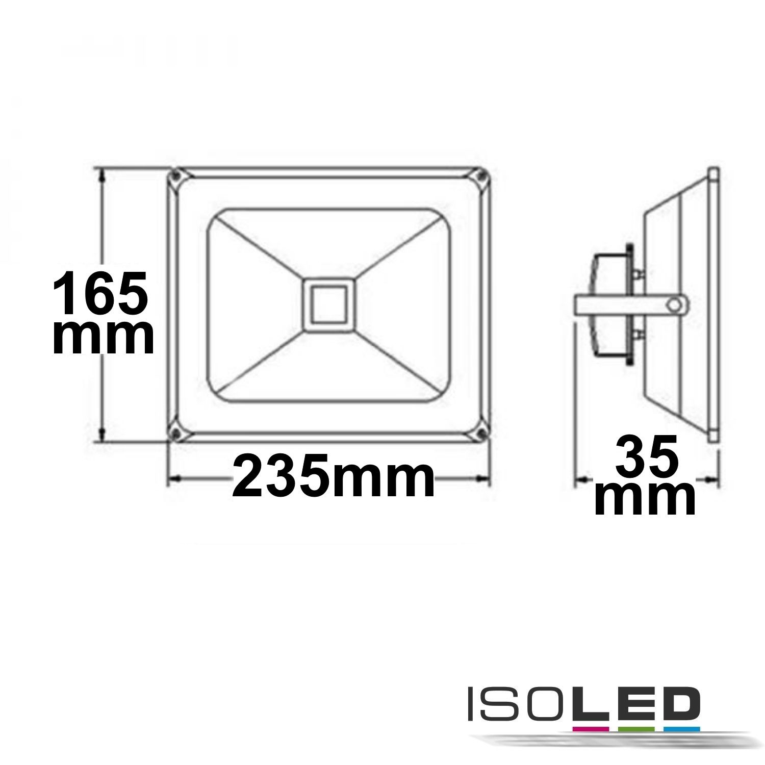 ISOLED LED Fluter Pad 50W, weiß, 4000K 100cm Kabel - 2
