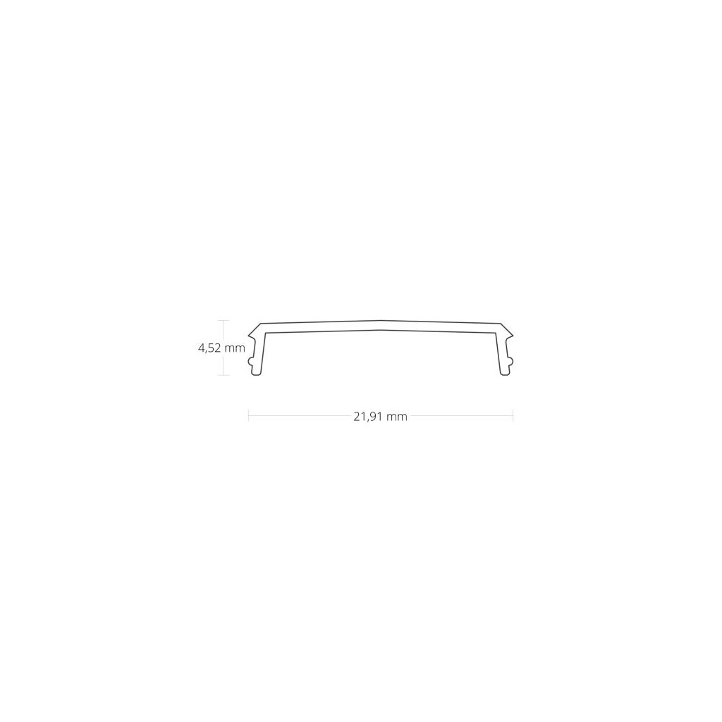 Emilum Cover C7 opal satiniert 200 cm für Eck-Profil PL11 - 2