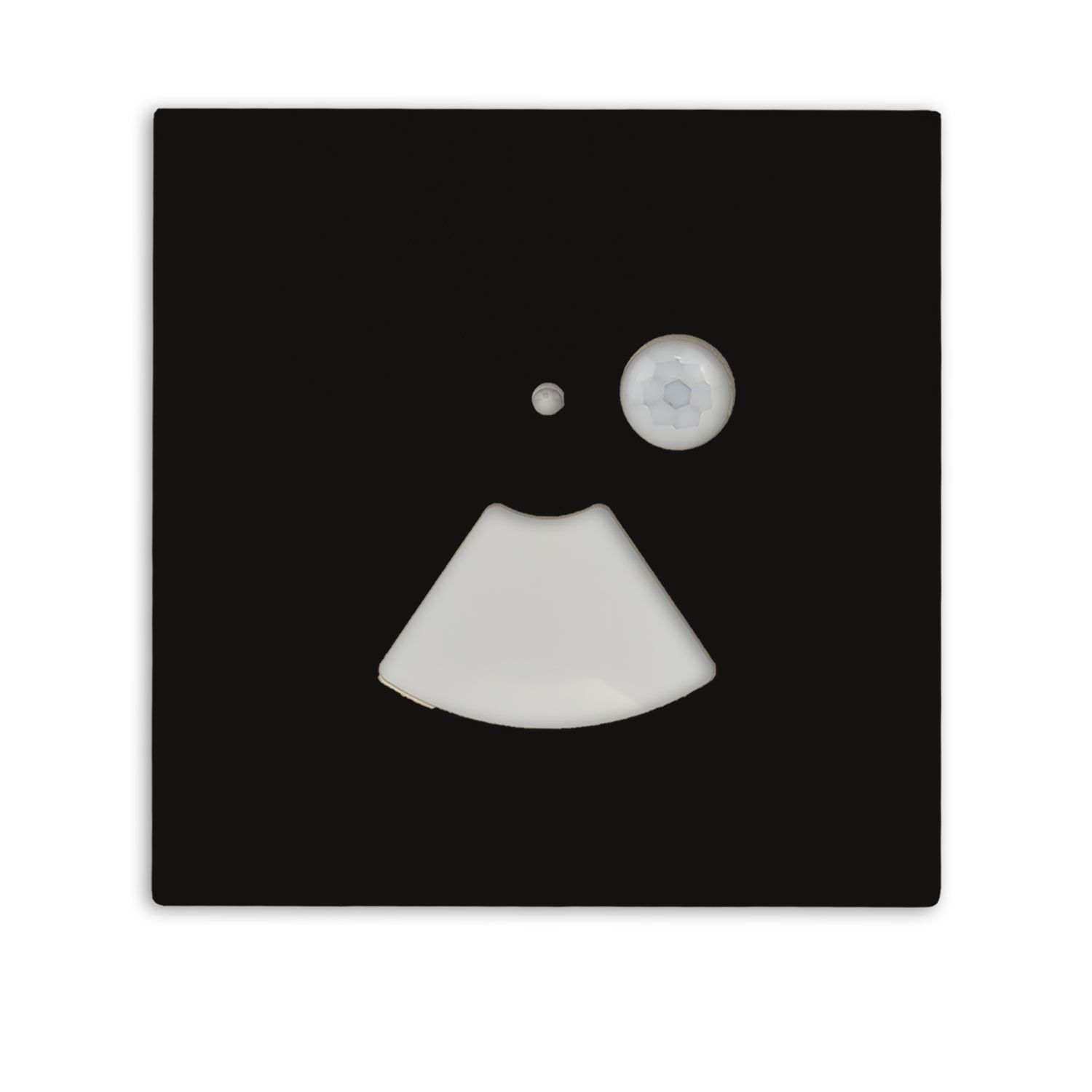 ISOLED Cover Aluminium eckig 2 schwarz, für Wandeinbauleuchte Sys-Wall68 mit PIR Sensor - 2