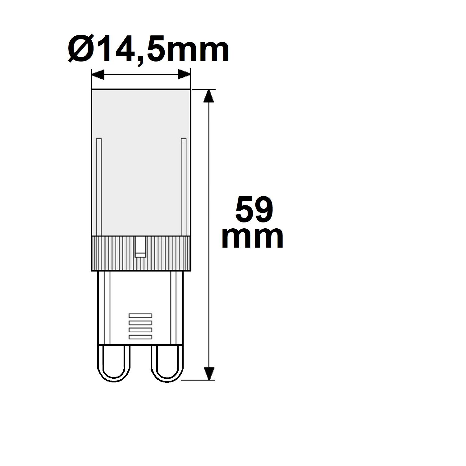 ISOLED G9 COB LED 4W, warmweiß - 2