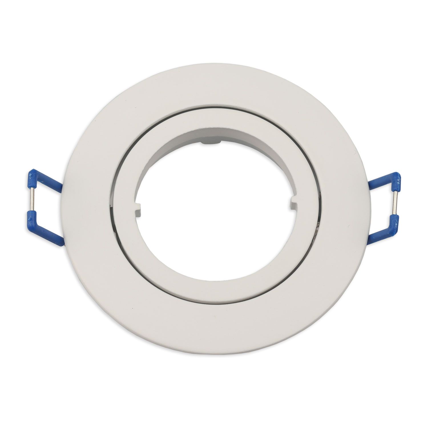 ISOLED Einbaurahmen rund, Loch 68mm, Alu weiß, für GU10/MR16 Spots - 2