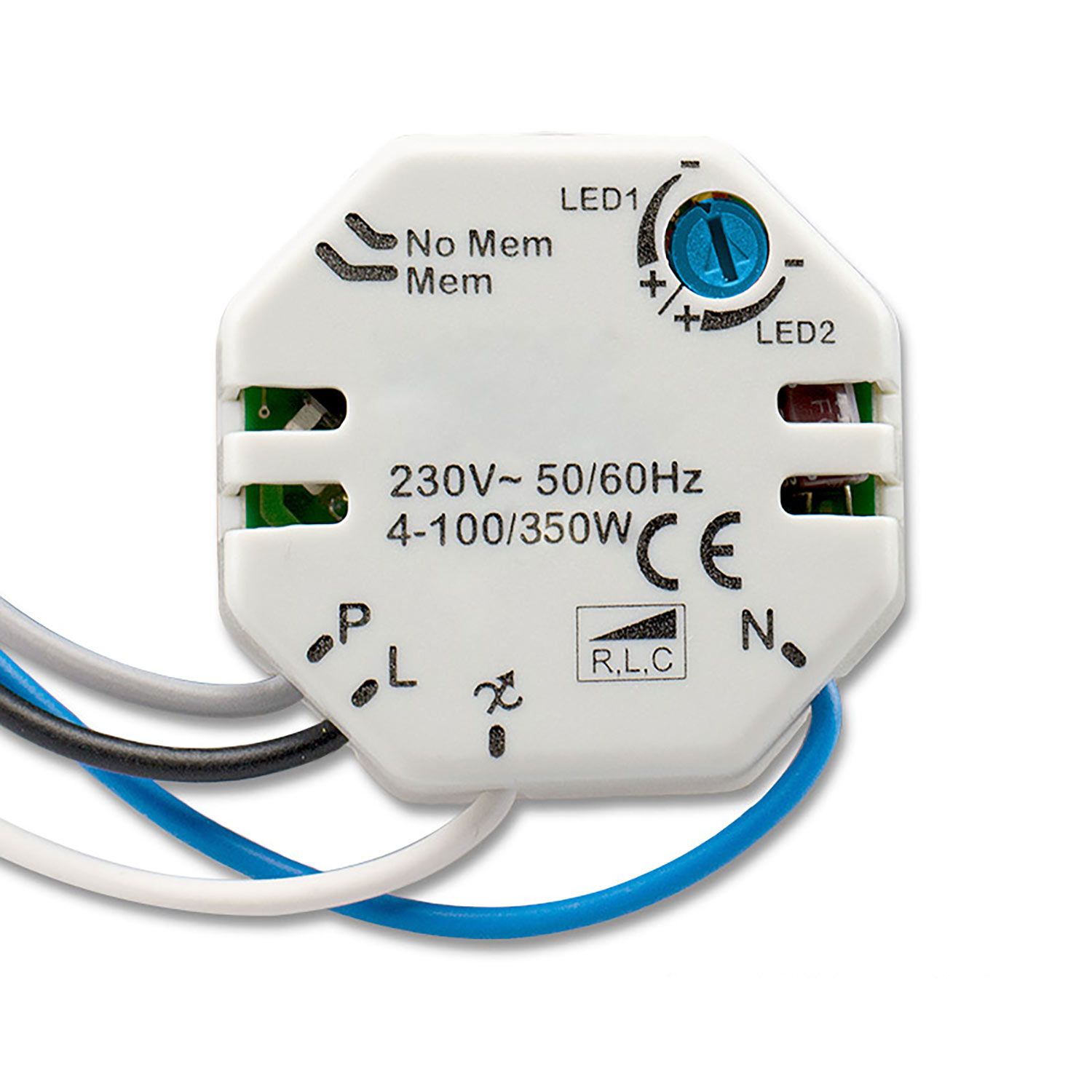 ISOLED Universal-Push Dimmer für dimmbare 230V Leuchtmittel/Trafos, 300VA - 1