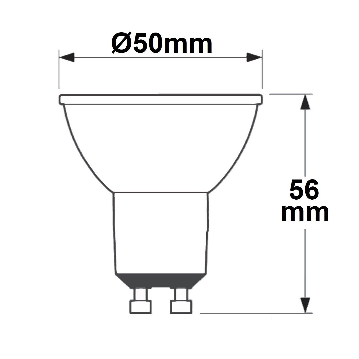 ISOLED GU10 LED Strahler 5W, 45°, prismatisch, kaltweiß, dimmbar, CRI90 - 3