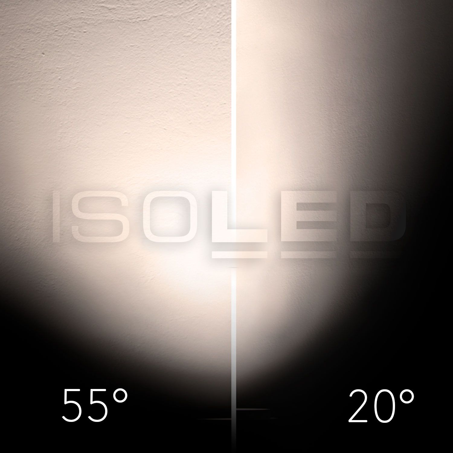 ISOLED 3-Phasen Schienenstrahler fokussierbar, 24W, 20°-55°, schwarz matt, 4000K, DALI dimmbar - 4