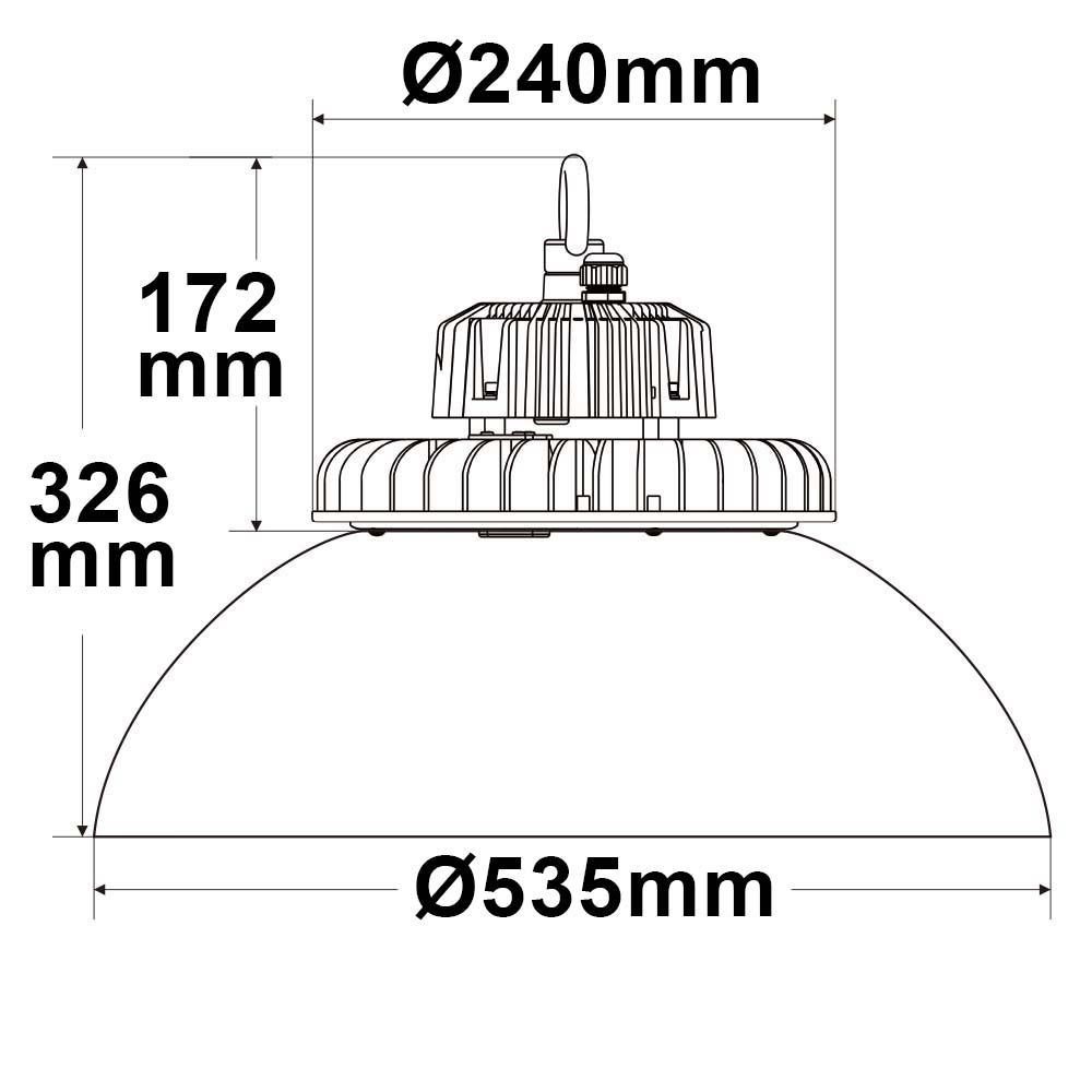 ISOLED LED Hallenleuchte FL 120W, Alu-Reflektor, 80°, IP65, 1-10V dimmbar, neutralweiß - 2