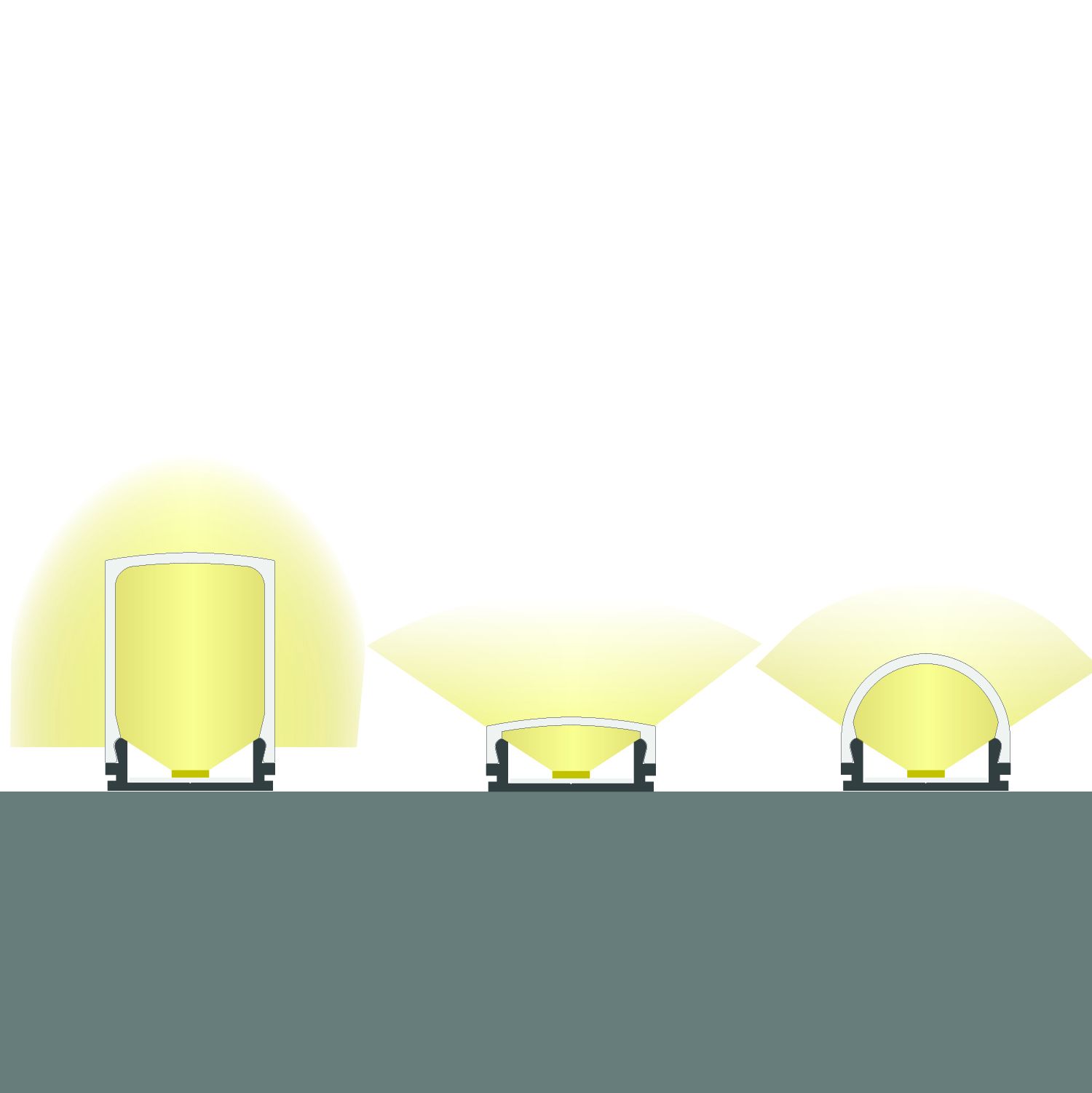 ISOLED LED Aufbauprofil SURF12 BORDERLESS FLAT Aluminium eloxiert, 200cm - 5