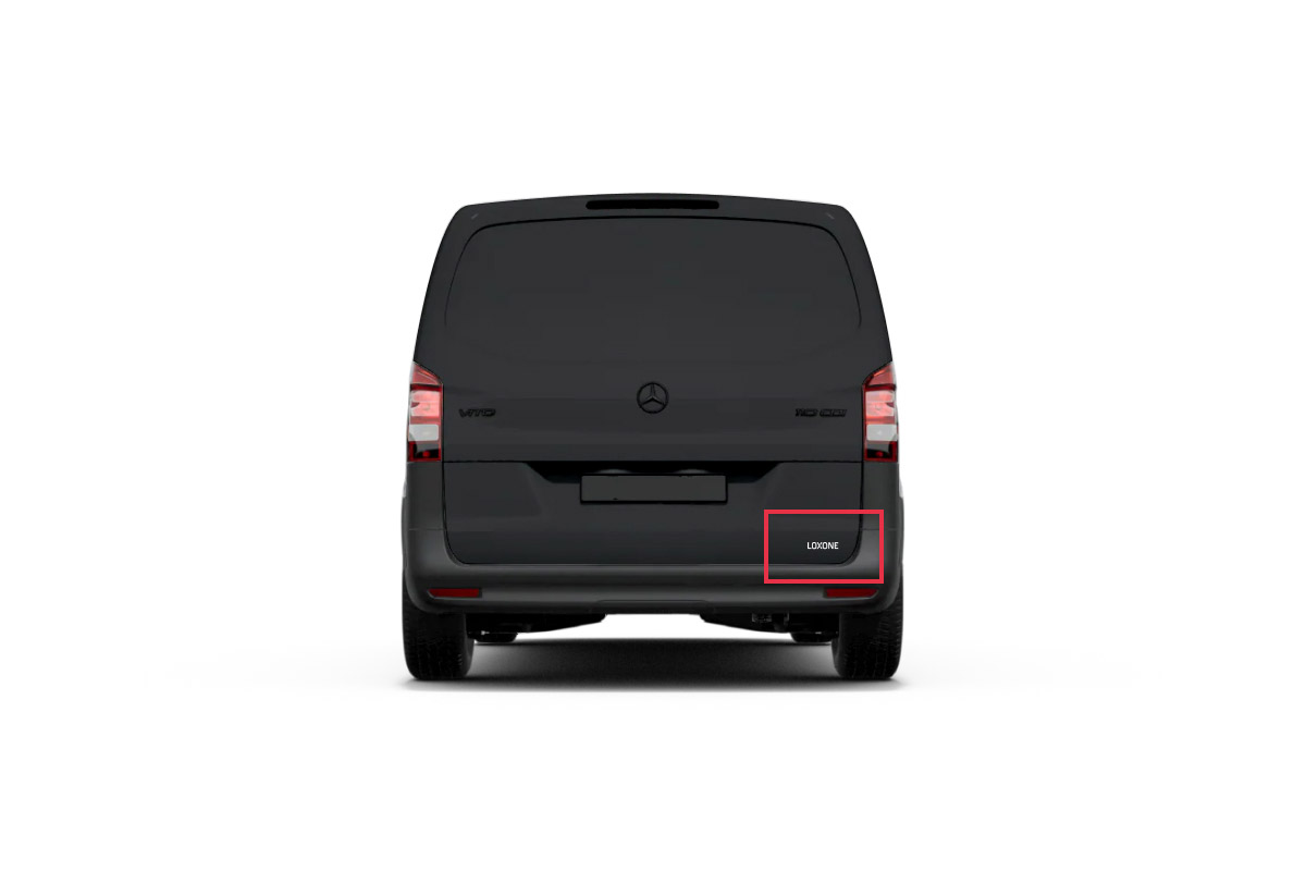 Loxone Autoaufkleber Logo S Weiß - Produktbild 1