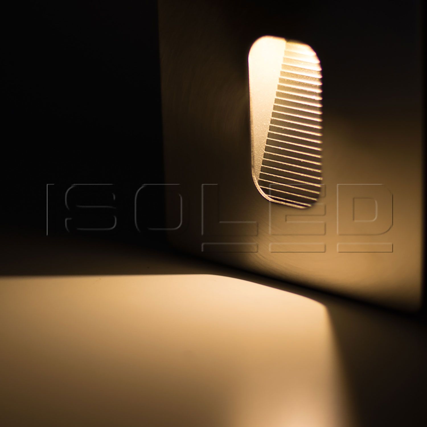 ISOLED LED Wandeinbauleuchte eckig, IP65, 1x3W CREE, warmweiß, inkl. Einputzdose - 3