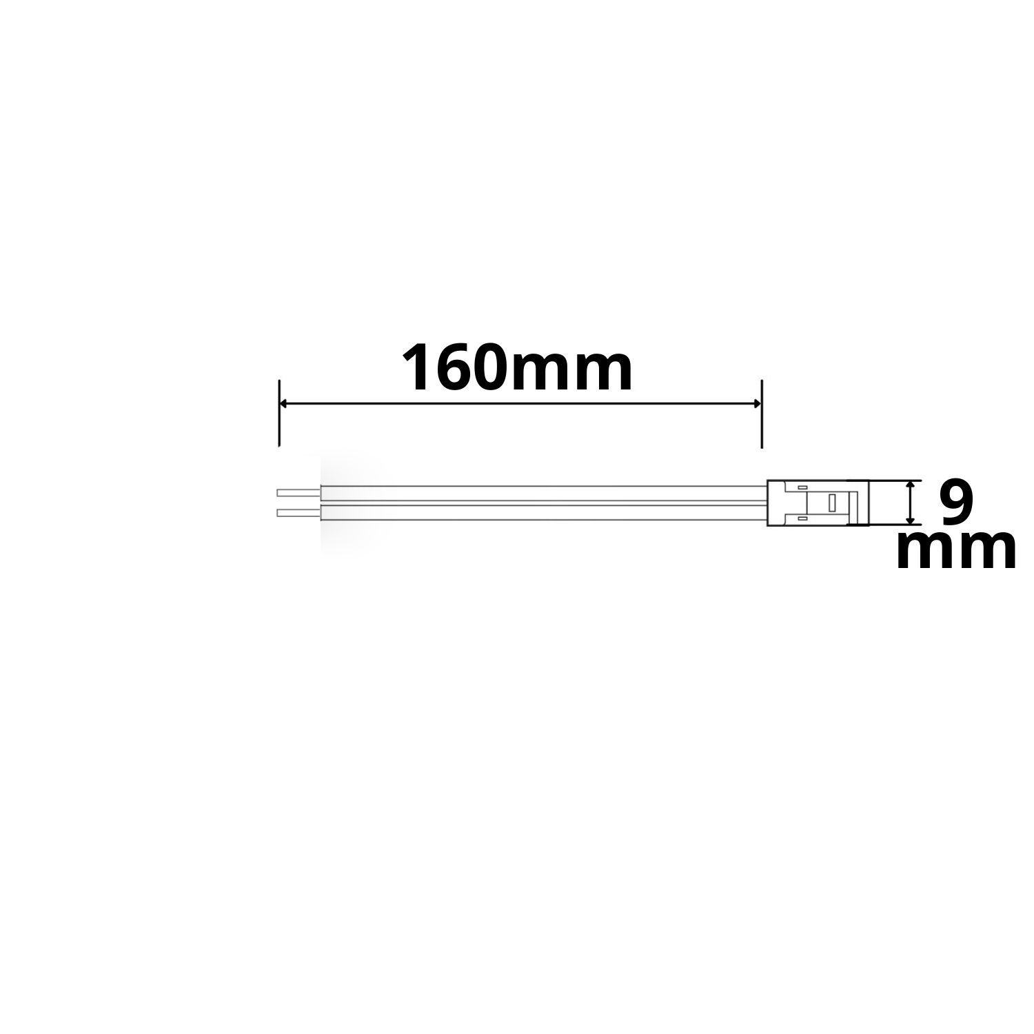 ISOLED Kontakt-Kabelanschluss Universal (max. 5A) K2-28 für 2-pol. IP20 Flexstripes mit Breite 8mm - 2
