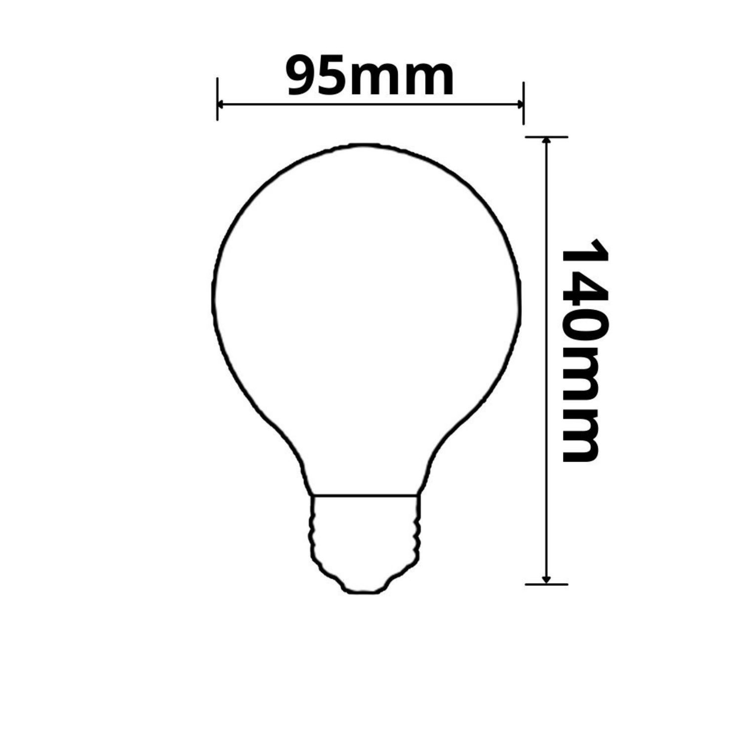ISOLED E27 Vintage Line LED Roundbulb 95, Amber, 4W, 2200K - 3