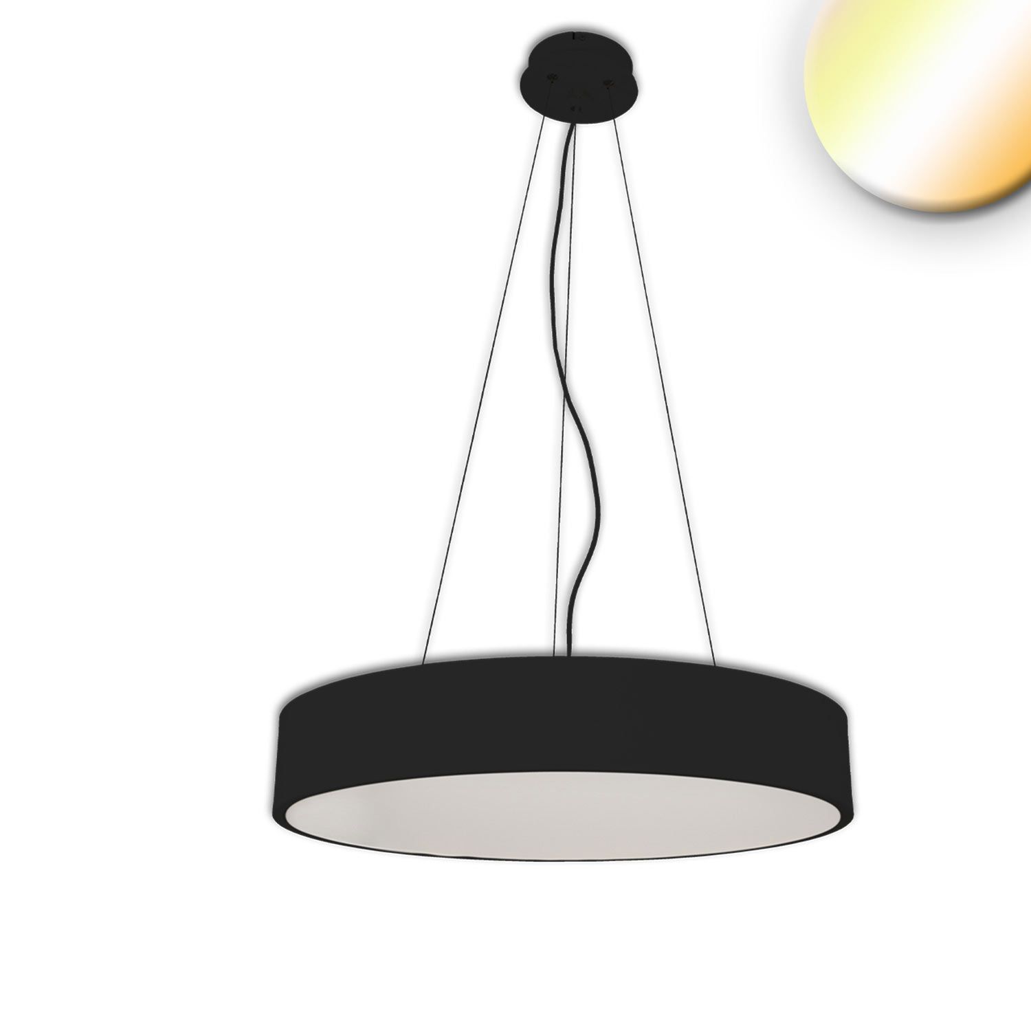 ISOLED LED Hängeleuchte, DN1000, schwarz, 160W, ColorSwitch 3000|3500|4000K, dimmbar - 1