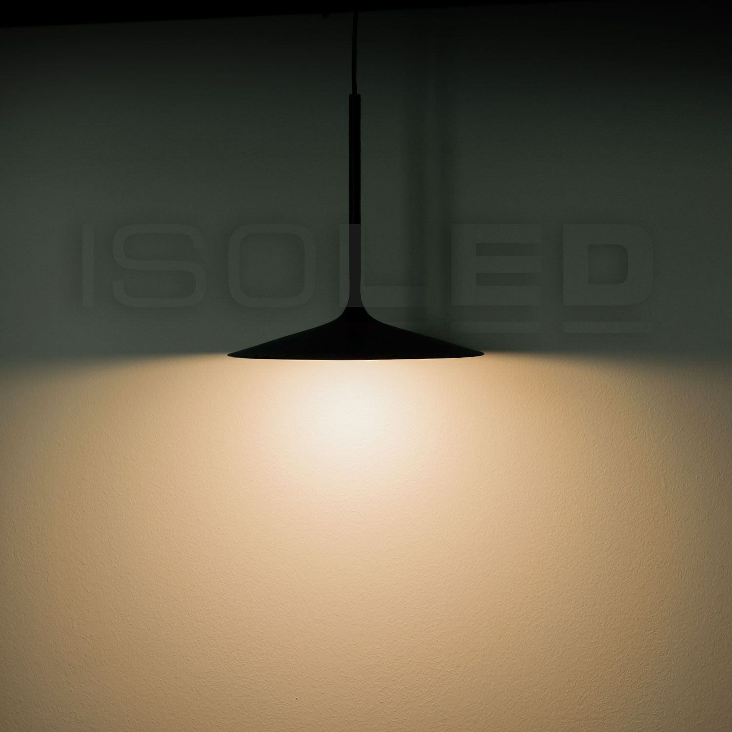 ISOLED Track48 Hängeleuchte Shade 5,5W, 120°, 48V DC, schwarz, 3000K - 5