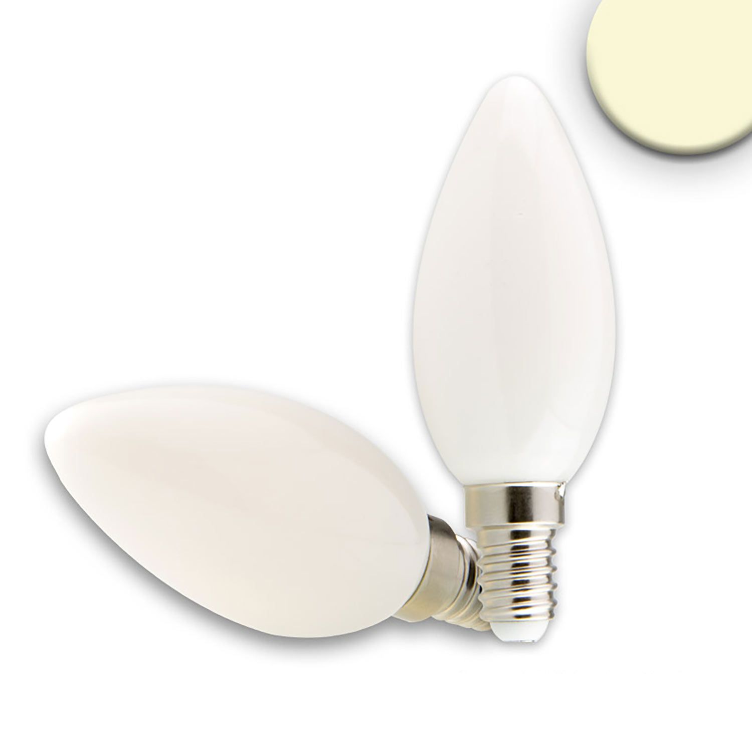 ISOLED E14 LED Kerze, 2W, milky, warmweiß, dimmbar - 1