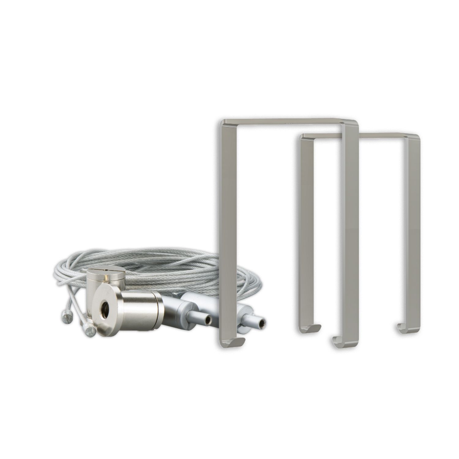 ISOLED Montagebügel Z65 für Leuchtenprofil HALON mit Seilabhängung, 2 STK, silber ISOLED Montagebügel Z65 für Leuchtenprofil HALON mit Seilabhängung, 2 STK, silber - 1