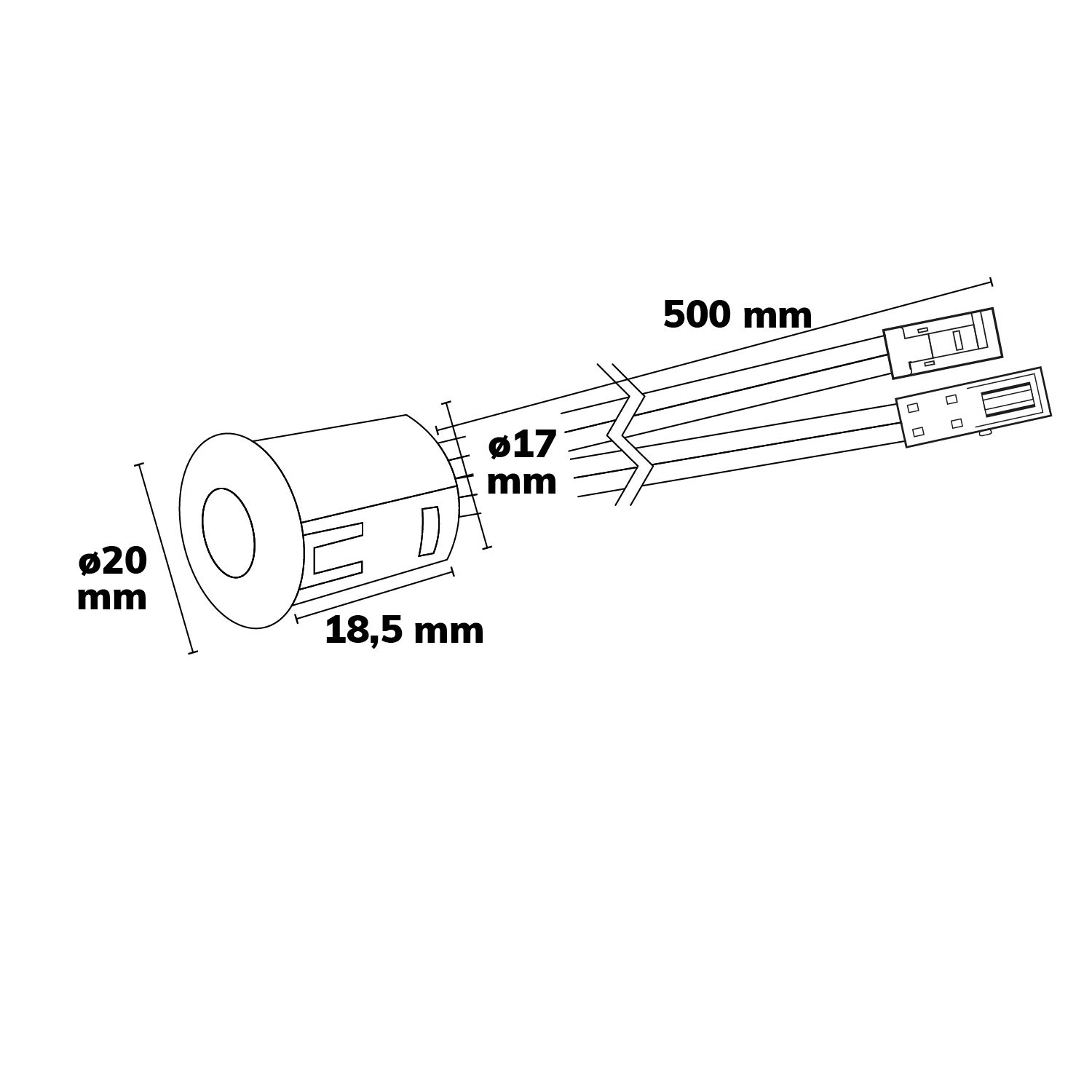 ISOLED MiniAMP PIR-Bewegungsmelder, 3m Detektionradius, 30 sec., 12-24V DC, 3A - 3