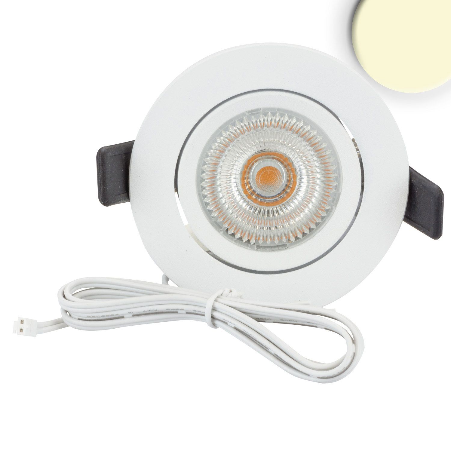 ISOLED LED Einbauleuchte Slim68 MiniAMP weiß, rund, 8W, 24V DC, warmweiß, nicht dimmbar - 3