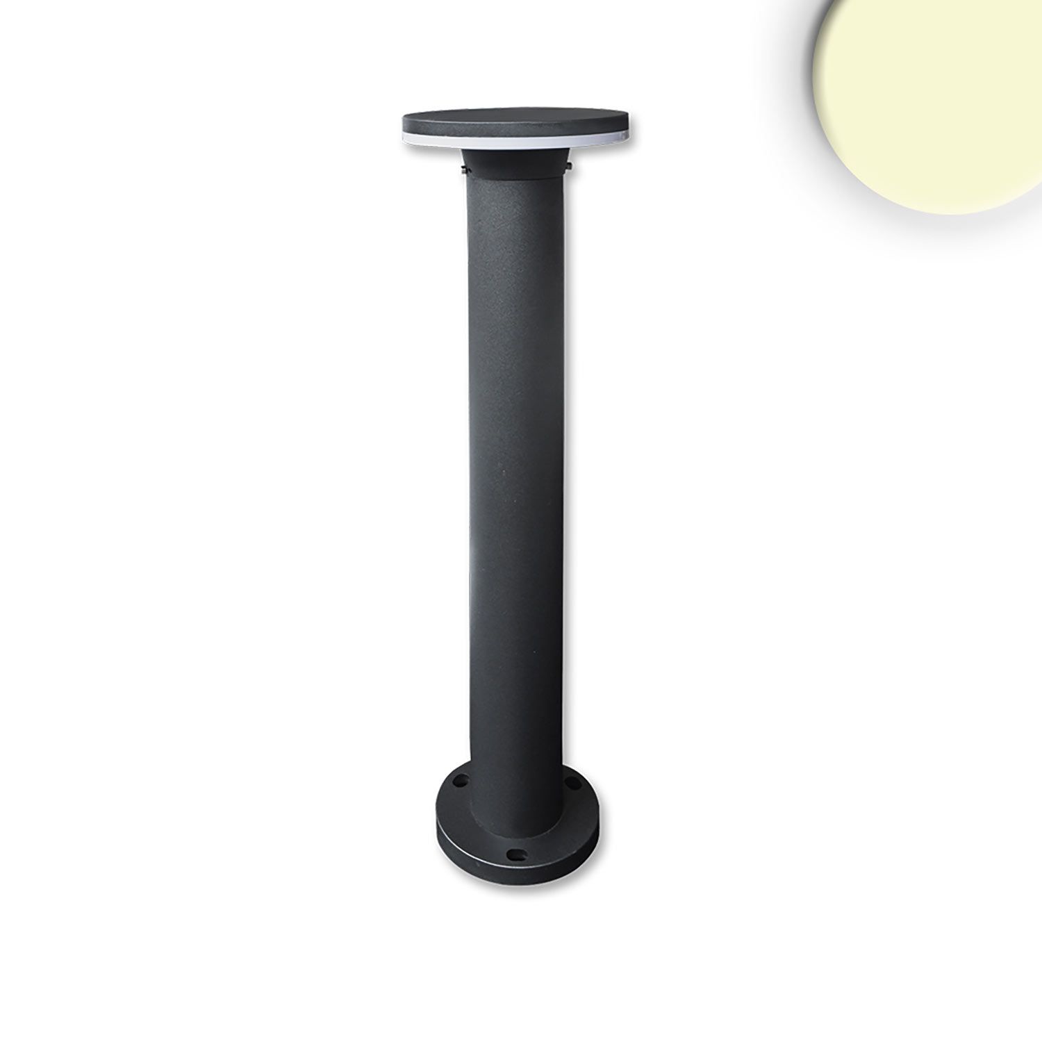 ISOLED LED Wegeleuchte Poller-3, 60cm, 12W, sandschwarz, warmweiß - 1