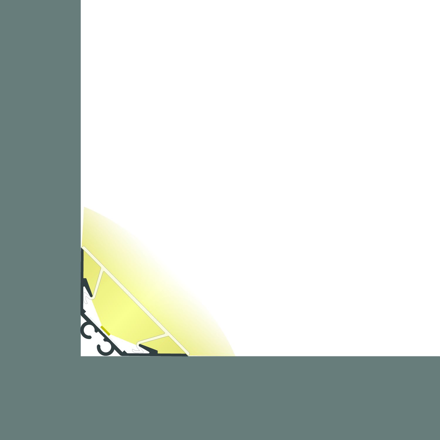 ISOLED LED Eckprofil CORNER12 BORDERLESS Aluminium eloxiert, 200cm - 5