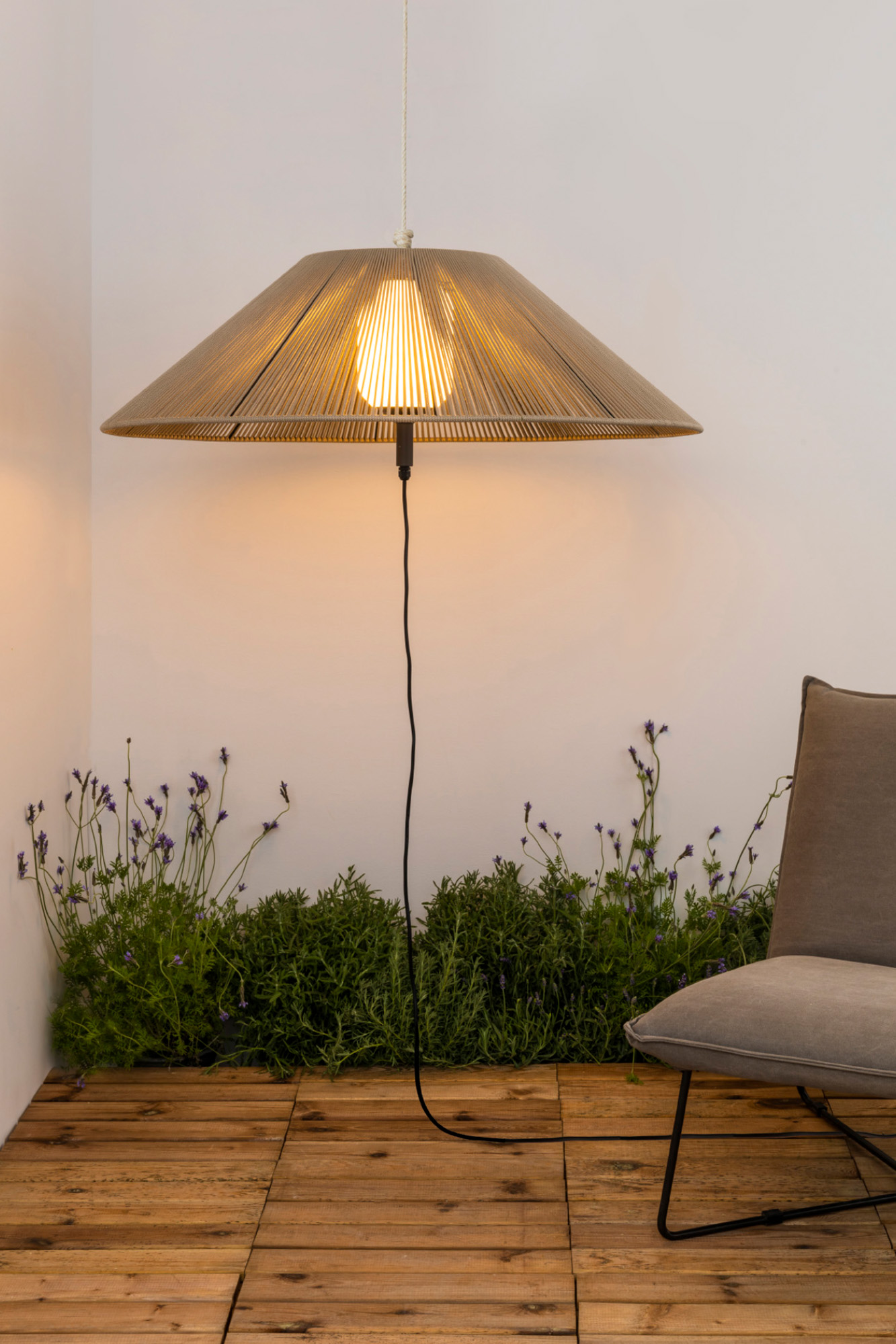 Faro SAIGON OUT C100 ocker tragbare und hängende Lampe mit Lochabdeckung - 2