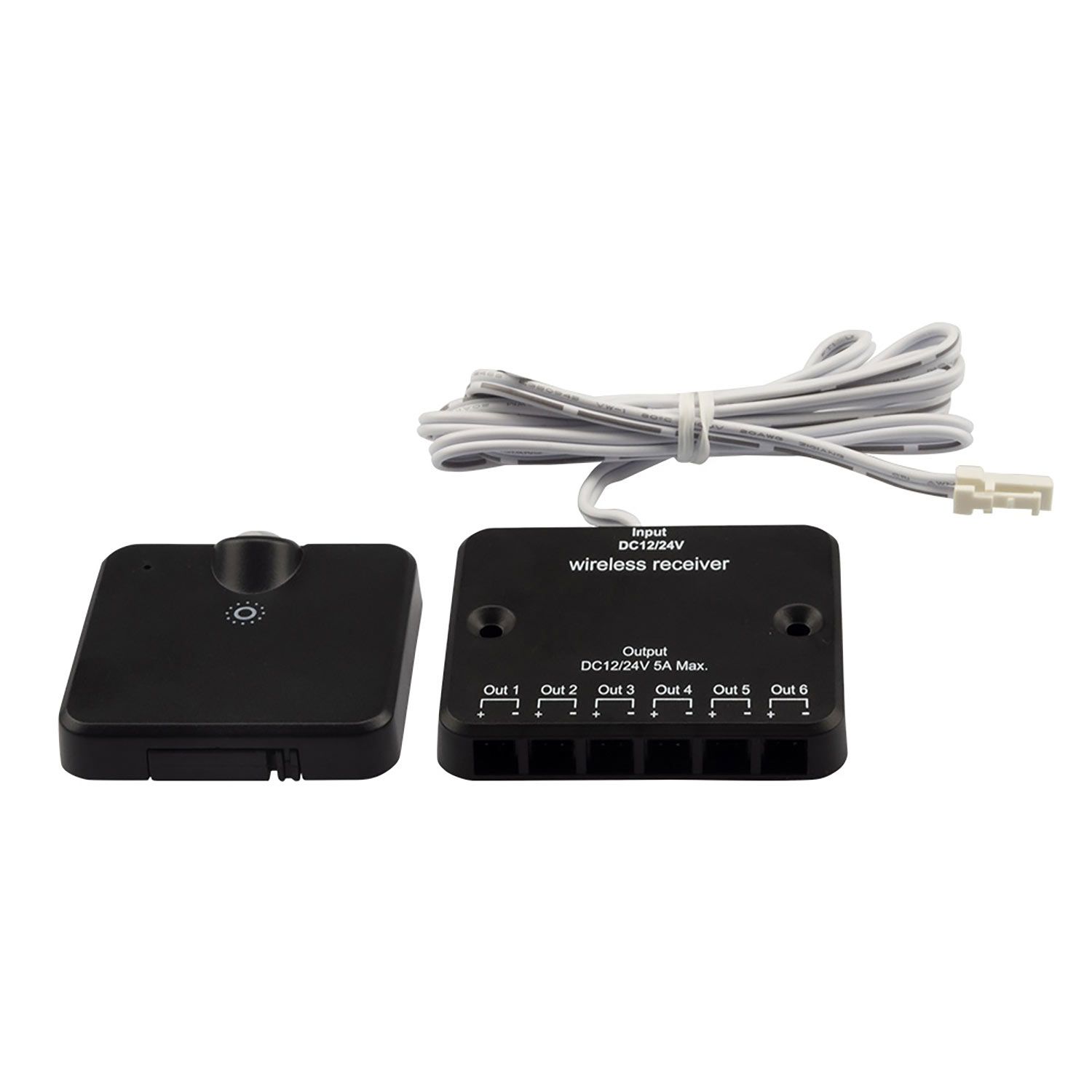 ISOLED MiniAMP LED Touch/Funk PWM-Dimmer mit PIR Sensor, 1 Kanal, 12-24V DC 5A, inkl. Funktaster - 1