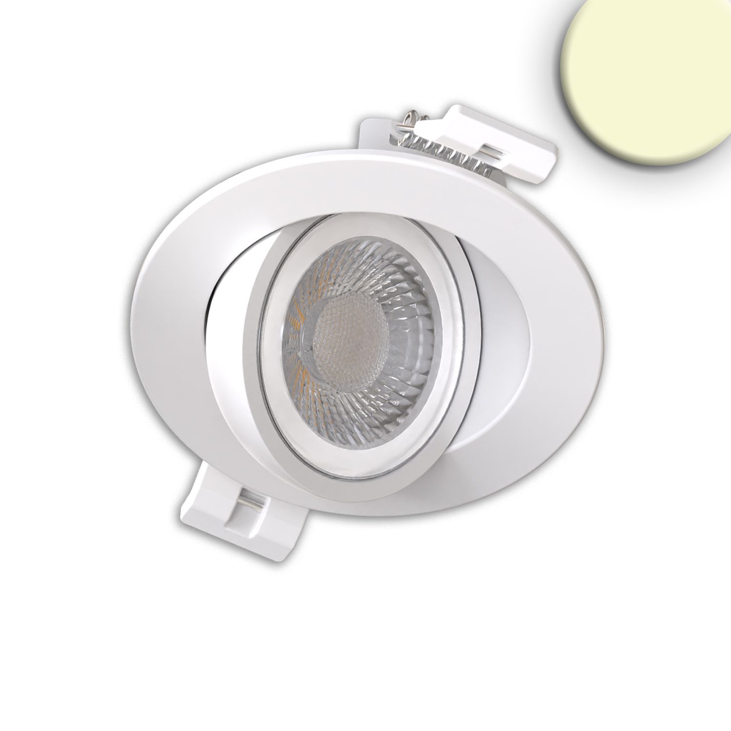 ISOLED LED Einbaustrahler Sphere-68 schwenkbar, 6W, 40°, 2700|3000|4000K, CRI90, weiß, dimmbar - 1