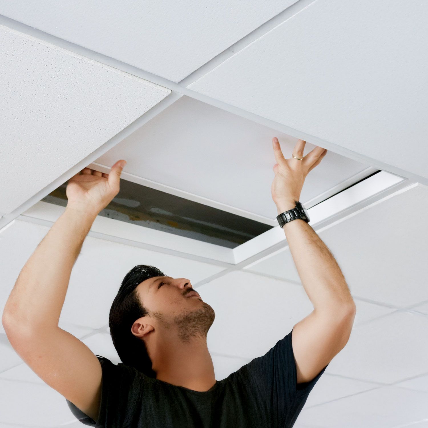 ISOLED Einlegerahmen rückversetzt weiß RAL 9016 für LED Panel 625x625 - 9