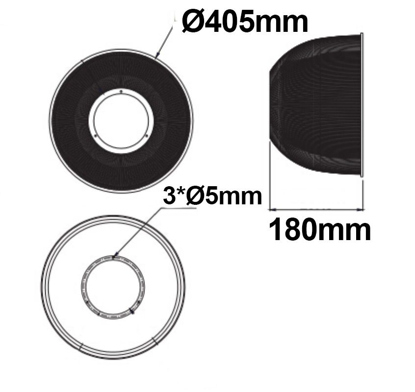 ISOLED PC-Reflektor 70° für LED Hallenleuchtenmodul FL, transparent - 3