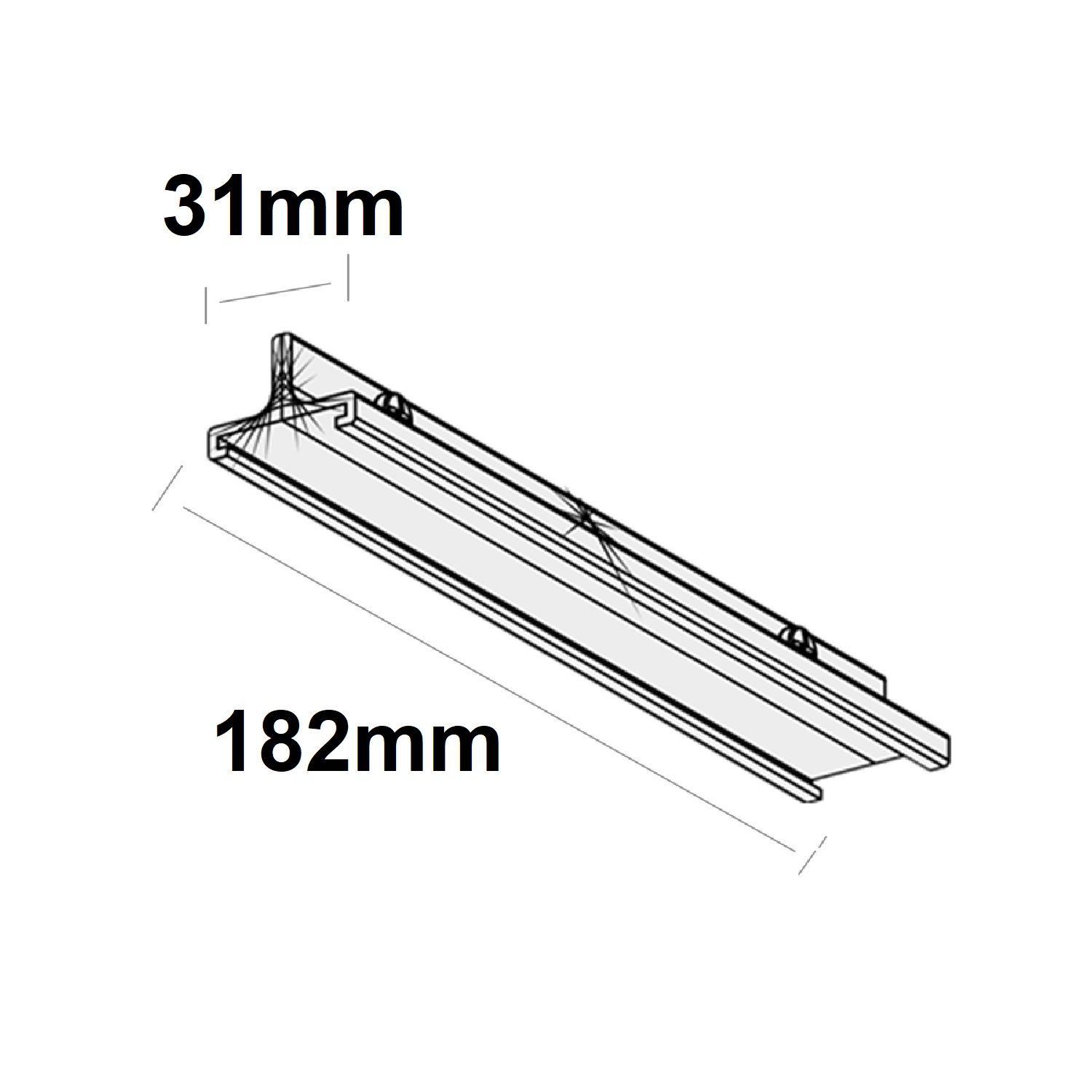 ISOLED 3-Phasen DALI Schiene mechanischer Verbinder, weiß - 2