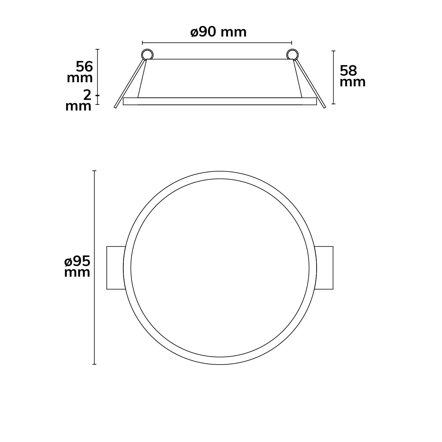 ISOLED Erweiterungsring rückversetzt rund weiß matt für Sys-68 - 3