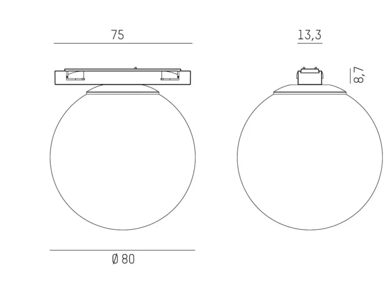 Molto Luce MAGNETICS SPHERE M SD (schwarz/satiniert) - 2