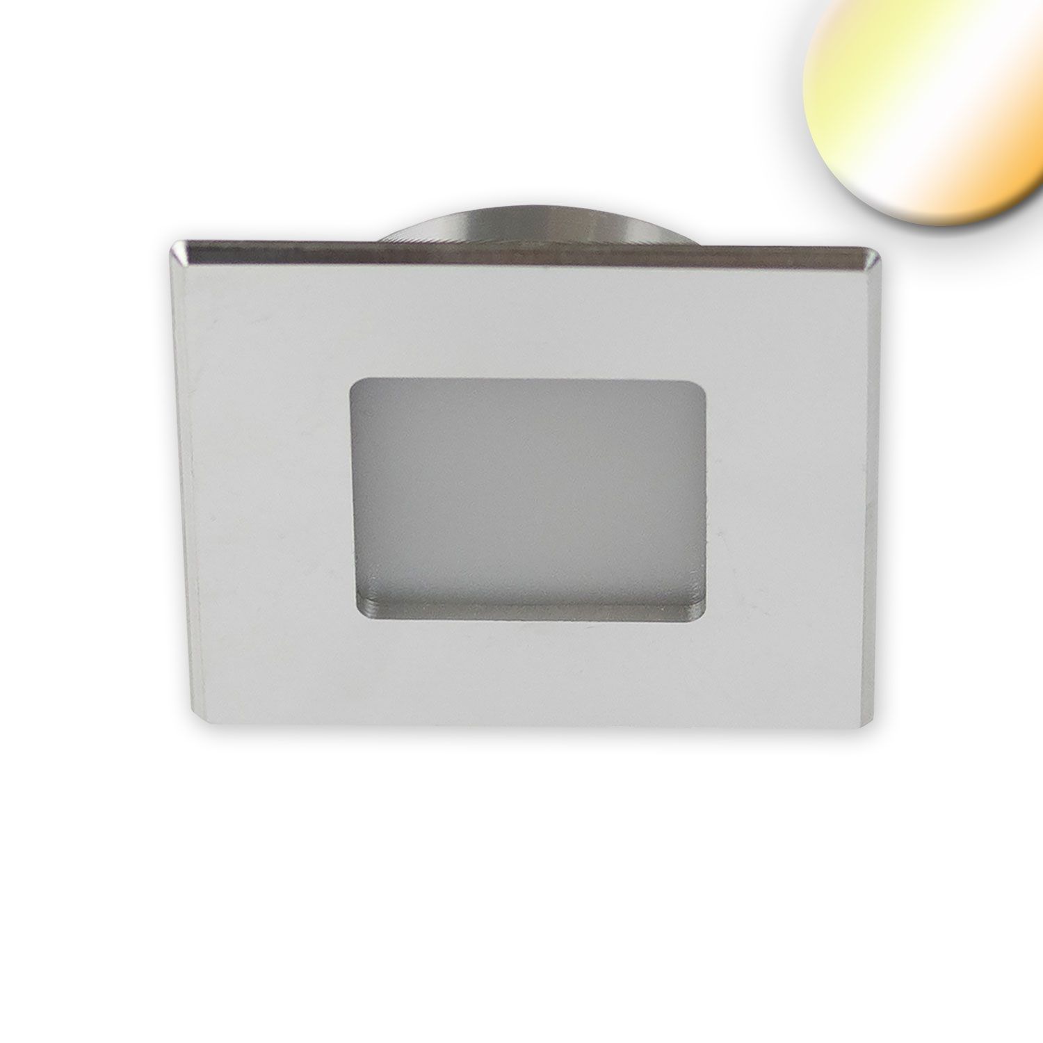 ISOLED LED Möbeleinbaustrahler MiniAMP ALU gebürstet, eckig, 3W, 120°, 24V DC, 1900-4000K CCT, dimmbar - 1
