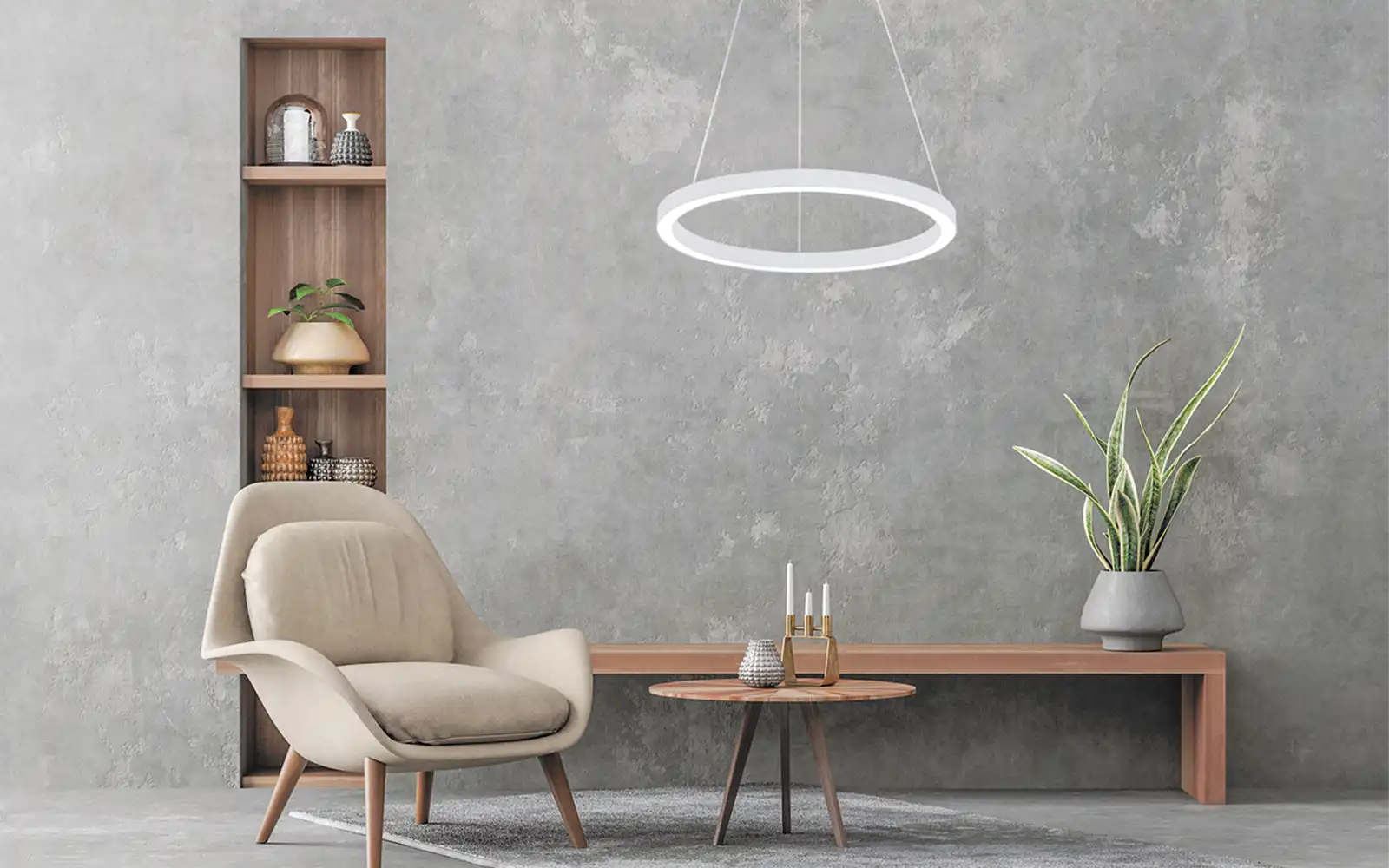 ISOLED LED Hängeleuchte Circle 580 schwarz, 48W, rund, ColorSwitch 3000|3500|4000K, dimmbar - 2