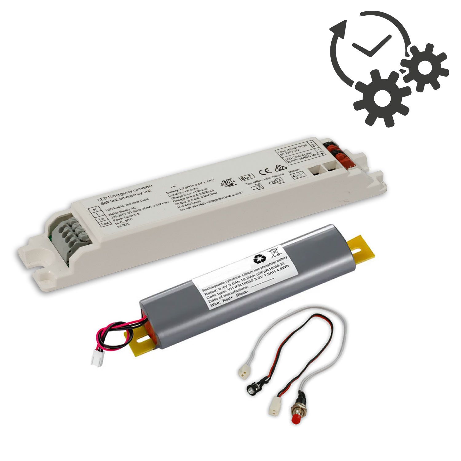 ISOLED Notlicht-Upgrade mit LiFePO4 3000mAh Akku, 4W (10-50V DC) - 2
