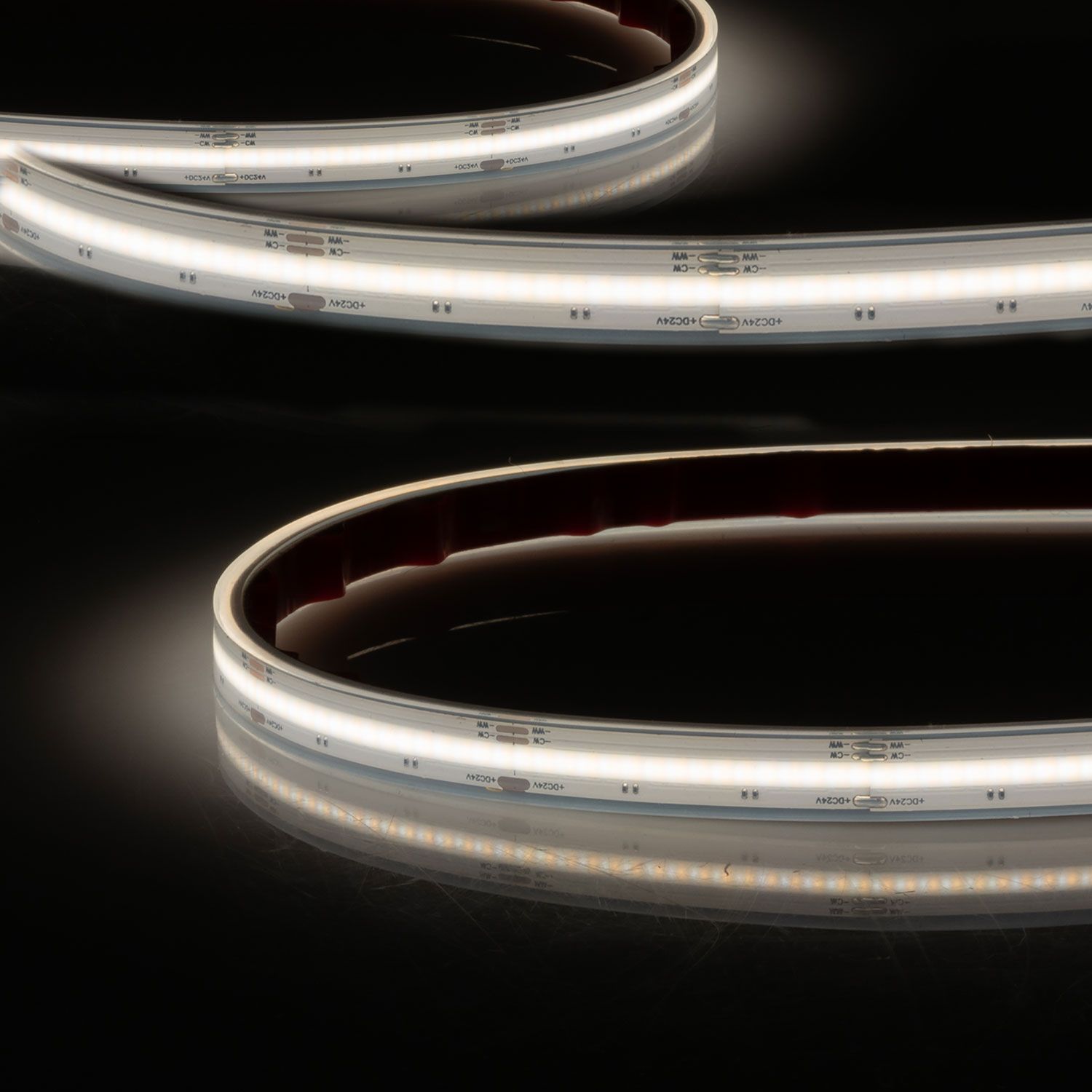ISOLED LED AQUA COB927/965 Linear CCT Flexband, 24V DC, 7W|7W, IP68, 5m Rolle, 640 LED/m - 1