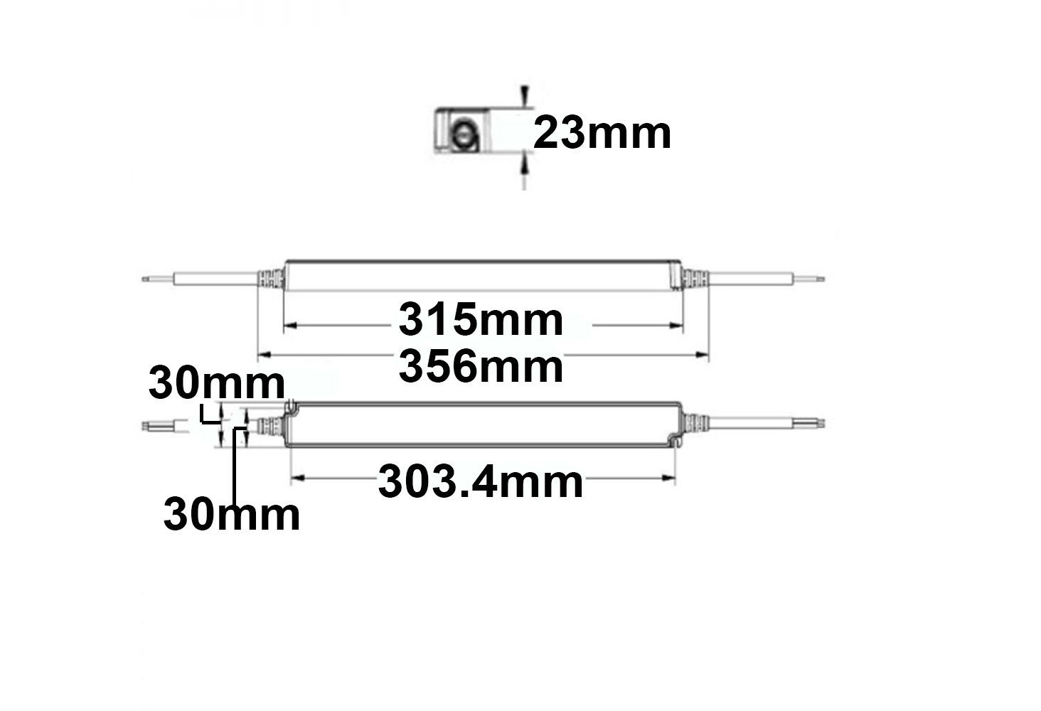 ISOLED LED Trafo 24V/DC, 0-150W, IP65, flach, ultraschmal - 2