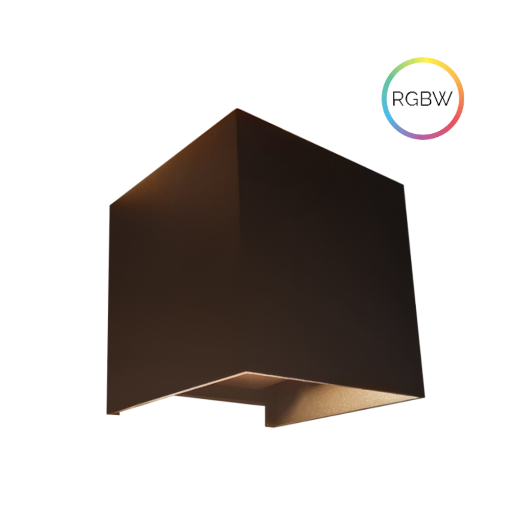 Emilum LED-Wandleuchte 24V, 8W, RGBW/2700K, CRI90, IP54 Schwarz - Produktbild 1