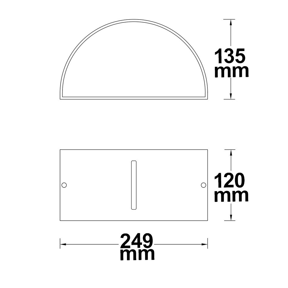 ISOLED Wandleuchte Up&Down 1xE27, IP54, anthrazit, exkl. Leuchtmittel - 3