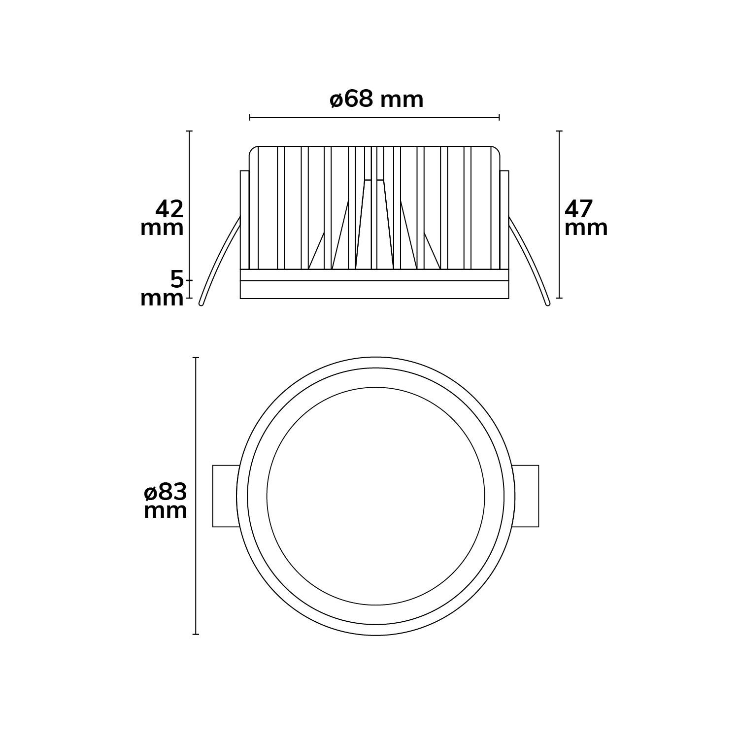 ISOLED LED Einbaustrahler Sys-68, 10W, IP65, neutralweiß, Push oder DALI-dimmbar (exkl. Cover) - 4