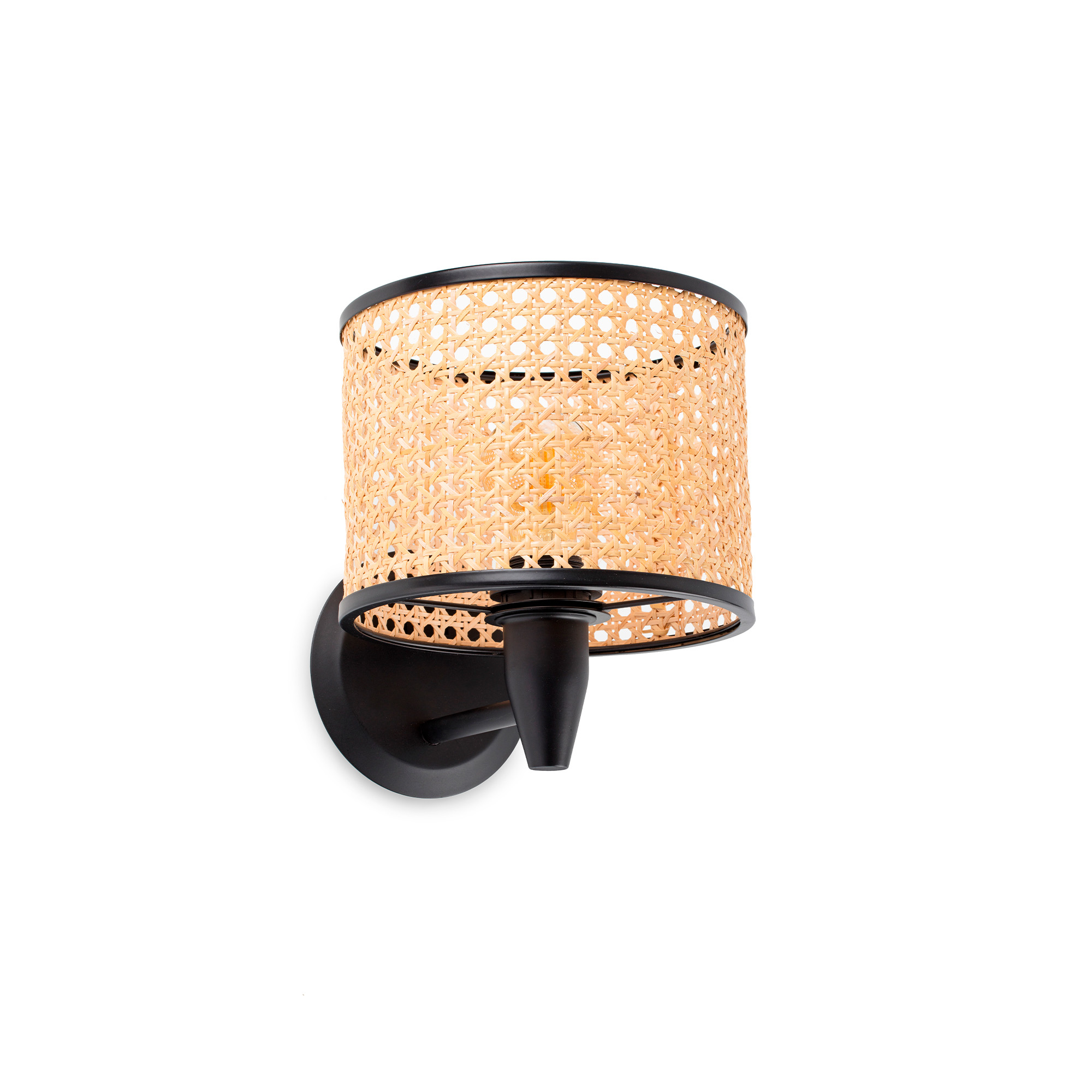 Faro MAMBO Wandleuchte schwarz/rattan - 1
