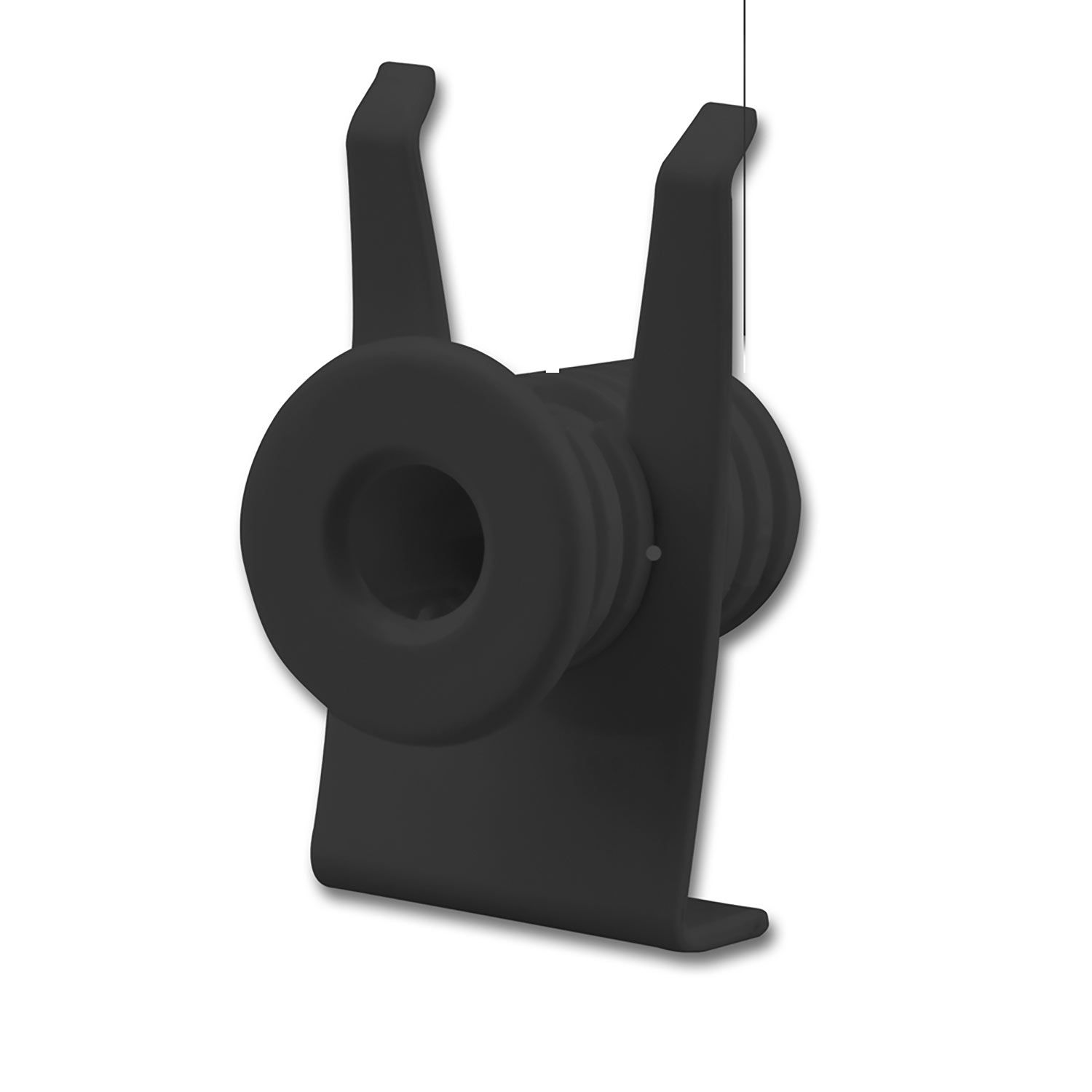 ISOLED Mini-Plug Anschlussblende mit Zugentlastung für 113528, schwarz - 1