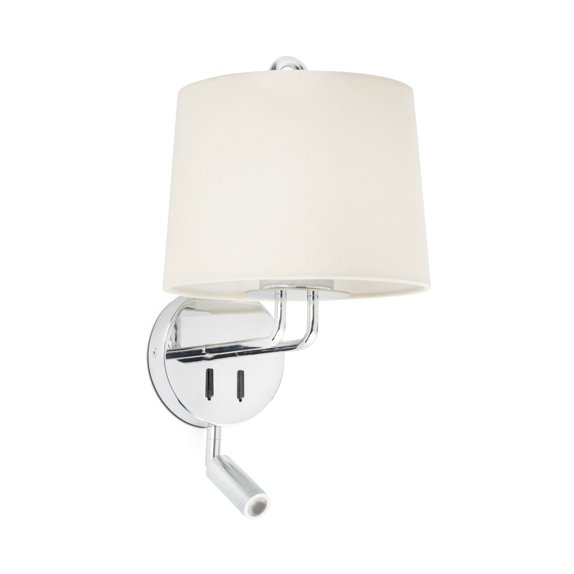 Faro MONTREAL Wandleuchte mit Chrom/Beige Leser - Produktbild 1
