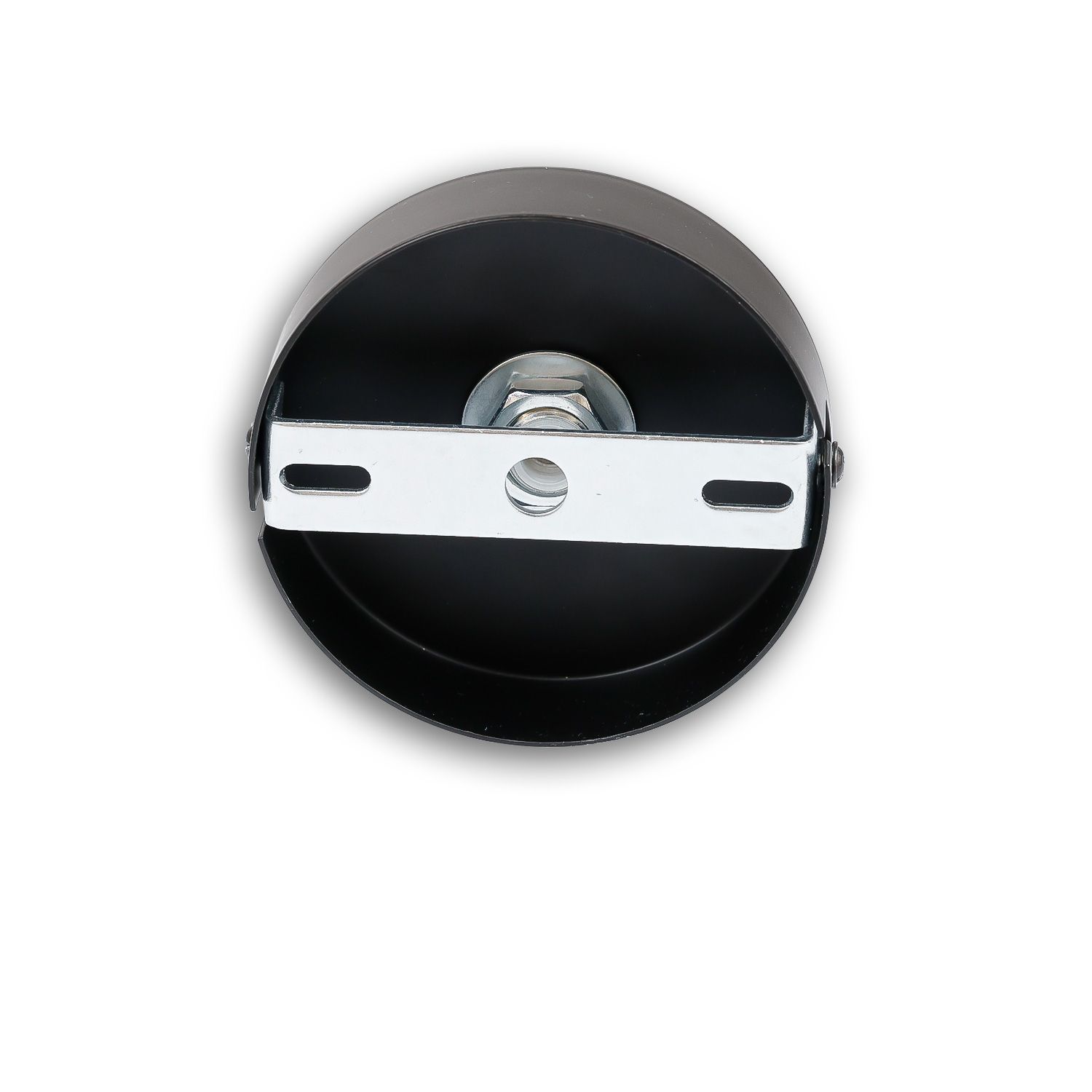 ISOLED Deckenbaldachin rund, schwarz, für Kabel mit bis zu max. 9,8mm Manteldurchm. - 2
