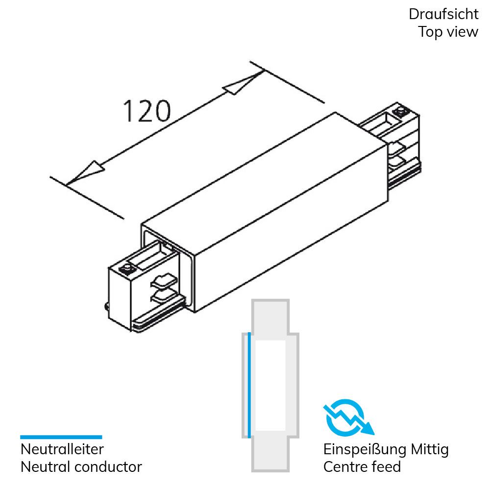 ISOLED 3-Phasen Classic Mittel-Einspeisung, schwarz - 2