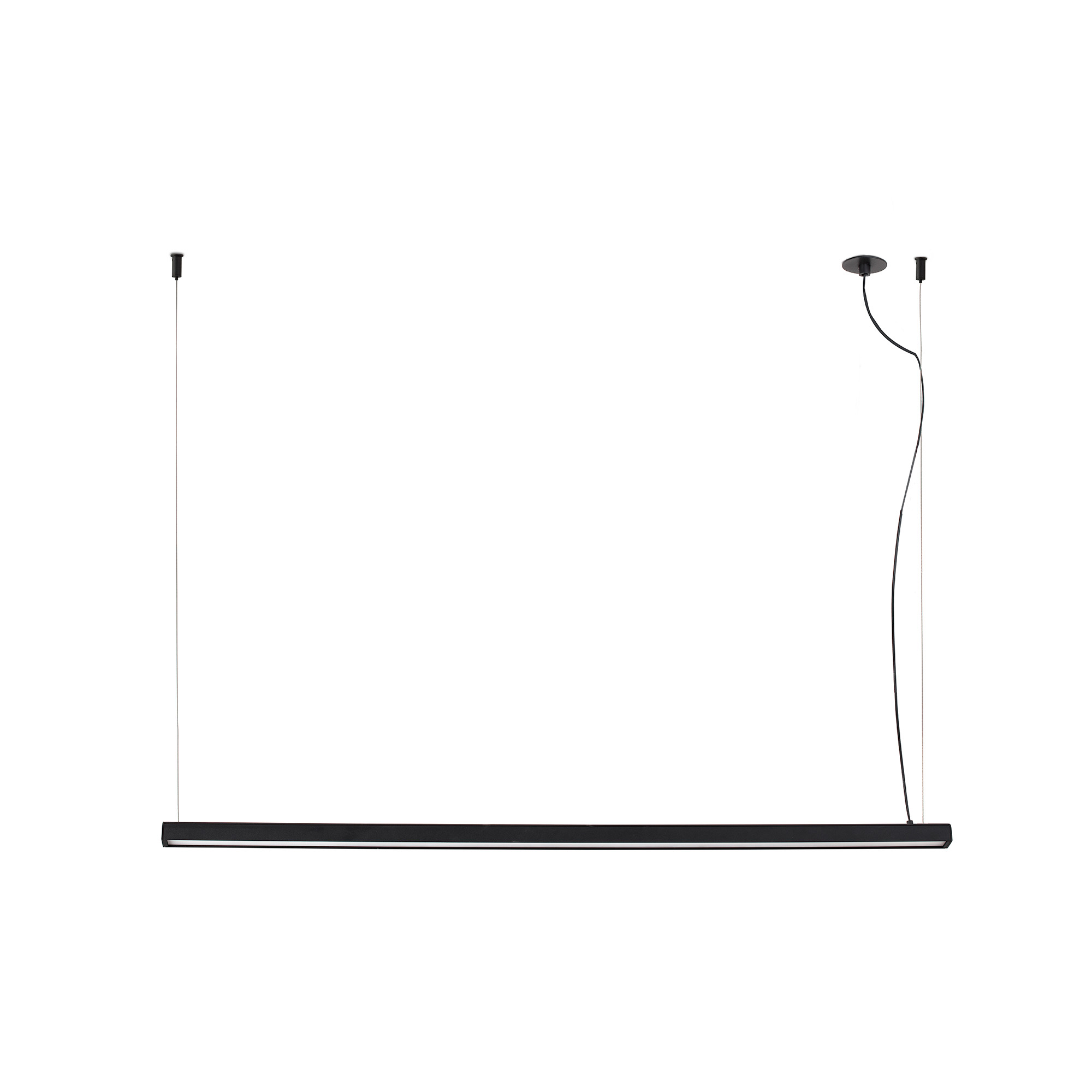 Faro VICO 1150 Schwarze Pendelleuchte mit eingebautem Deckenbaldachin Faro VICO 1150 Schwarze Pendelleuchte mit eingebautem Deckenbaldachin - 1
