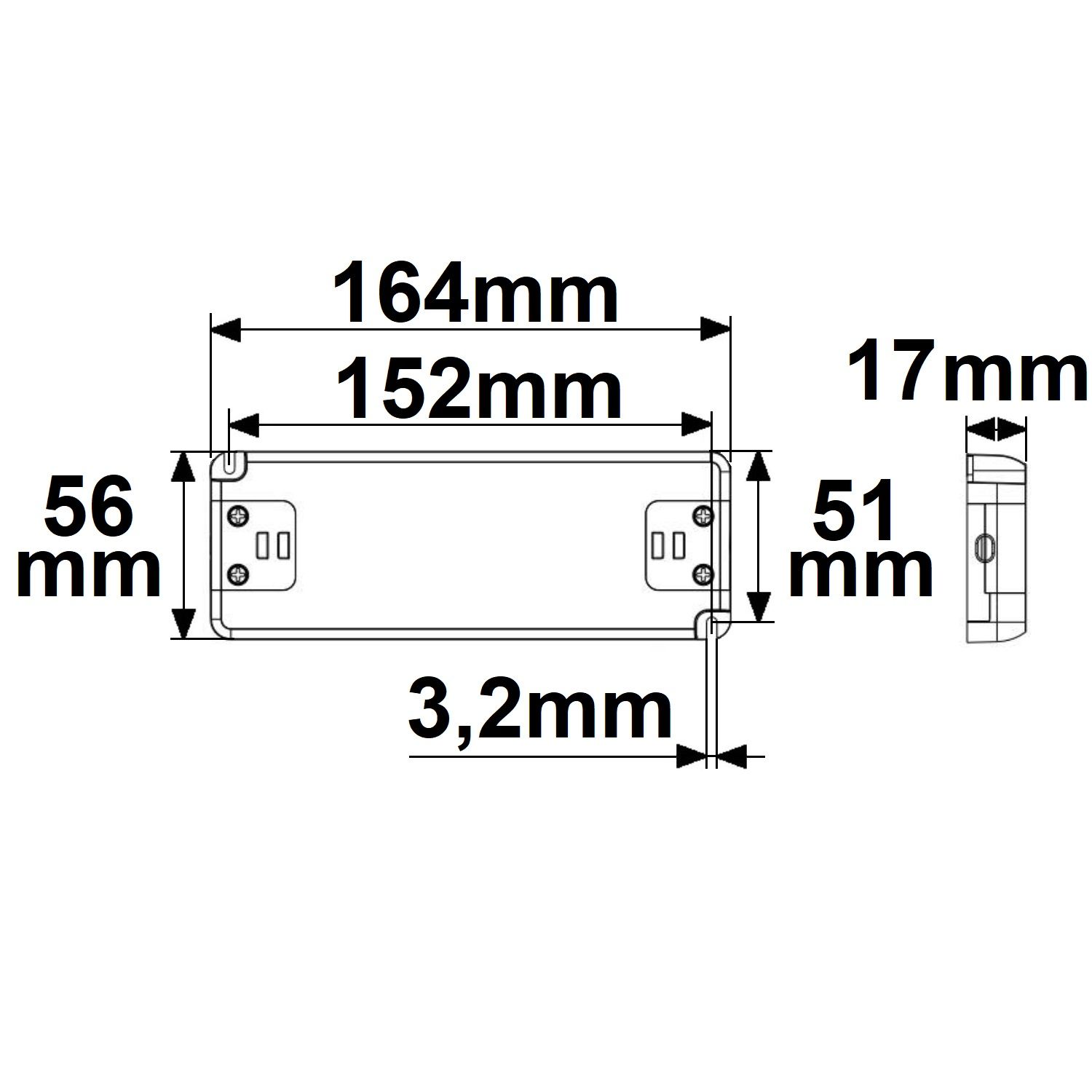 ISOLED LED Trafo 48V/DC, 0-100W, SELV, ultraflach - 2