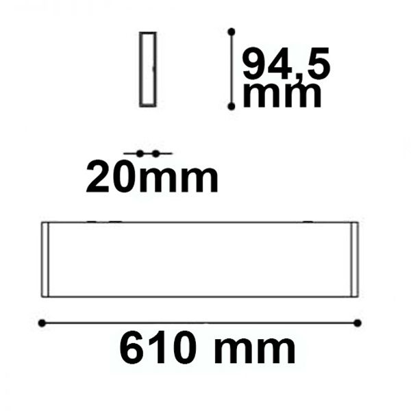 ISOLED LED Wandleuchte Linear Up&Down 600, 610mm, 25W, IP40, weiß, warmweiß - 3