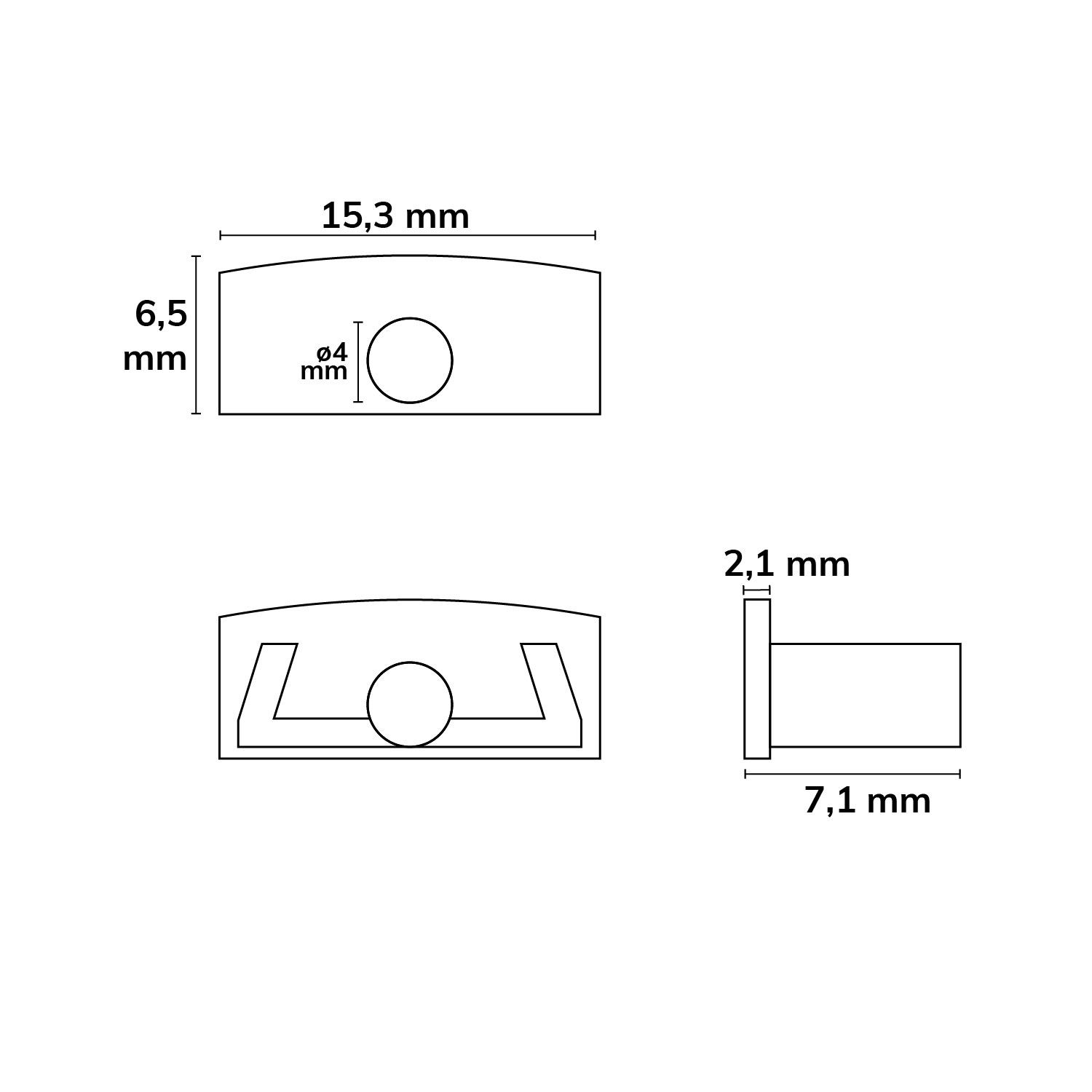 ISOLED Endkappe EC224 für Profil MINI-AB V2, grau, mit Kabeldurchführung, 1 STK - 3