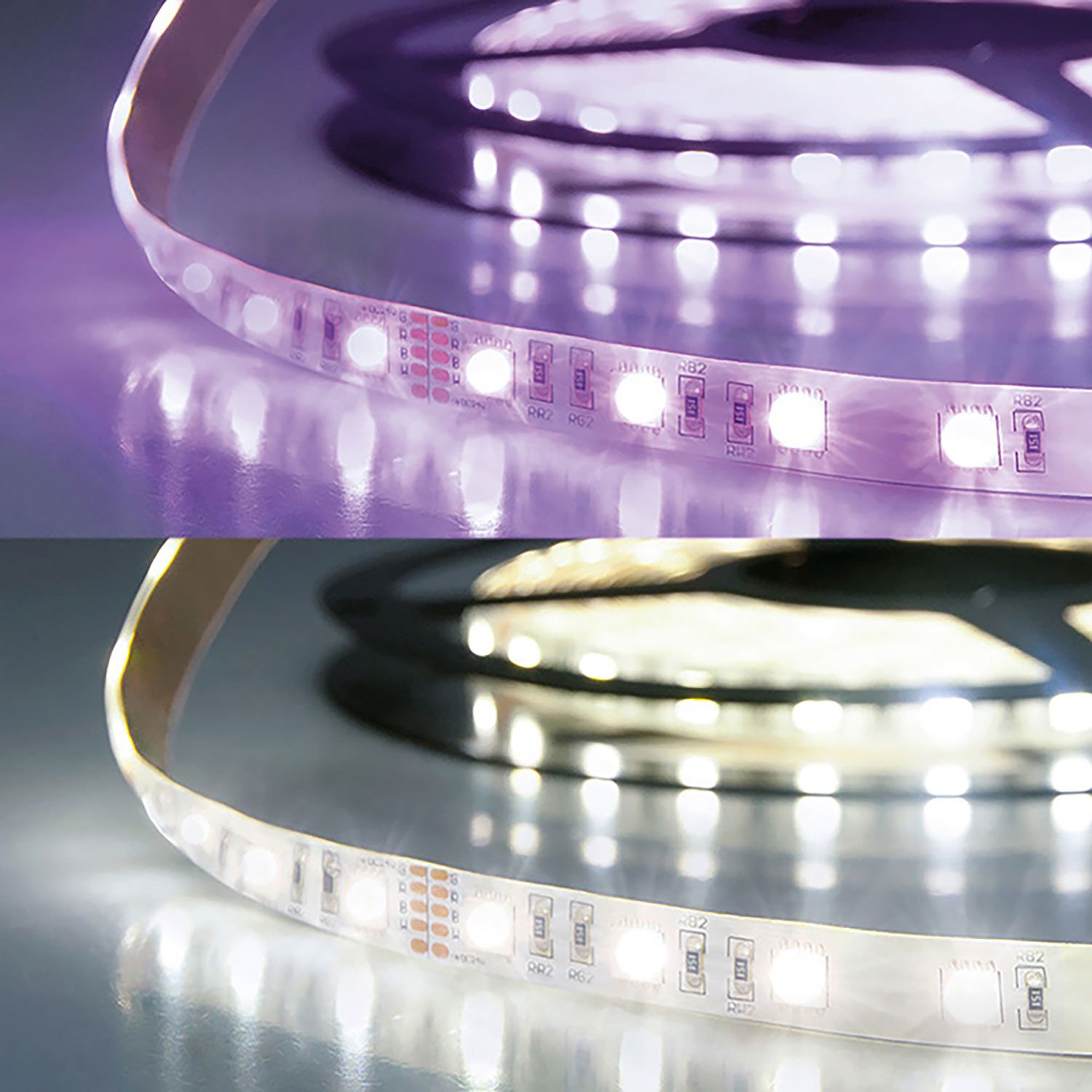 ISOLED LED SIL RGB+KW Flexband, 24V DC, 19W, IP20, 4in1 Chip, 5m Rolle, 60 LED/m - 1