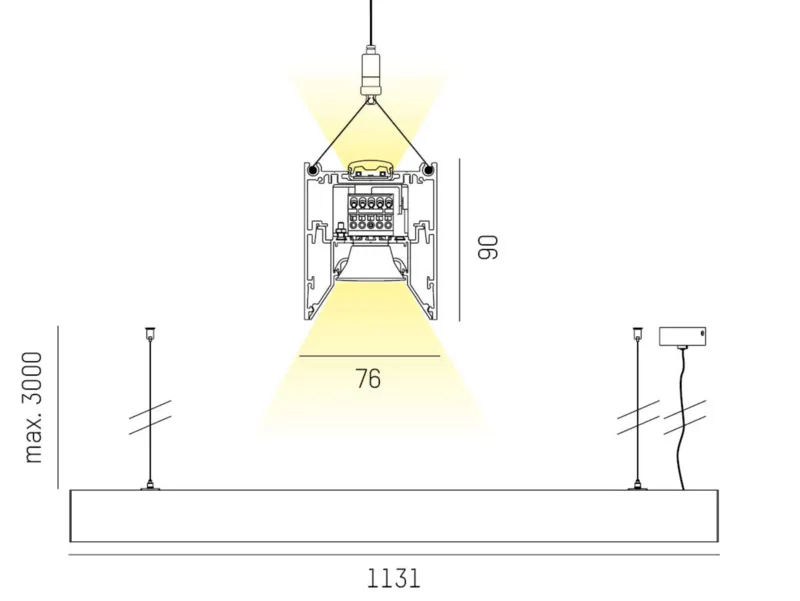 Molto Luce LOG OUT 2.1 BINA LENS PDI (schwarz) - 2
