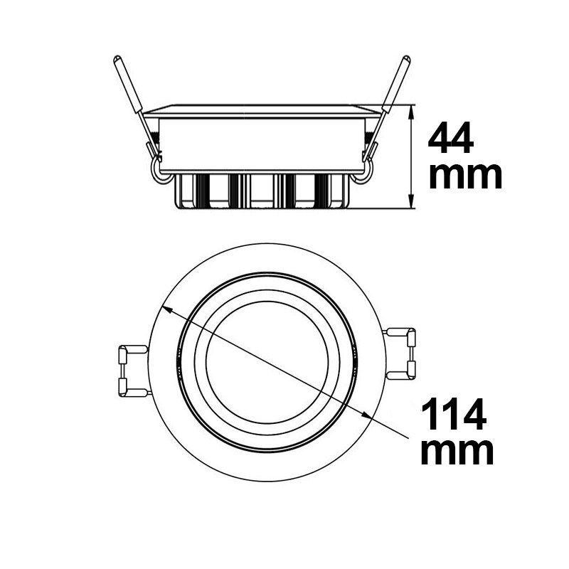 ISOLED LED Einbaustrahler COB, weiß, 15W, 45°, rund, warmweiß, dimmbar - 3